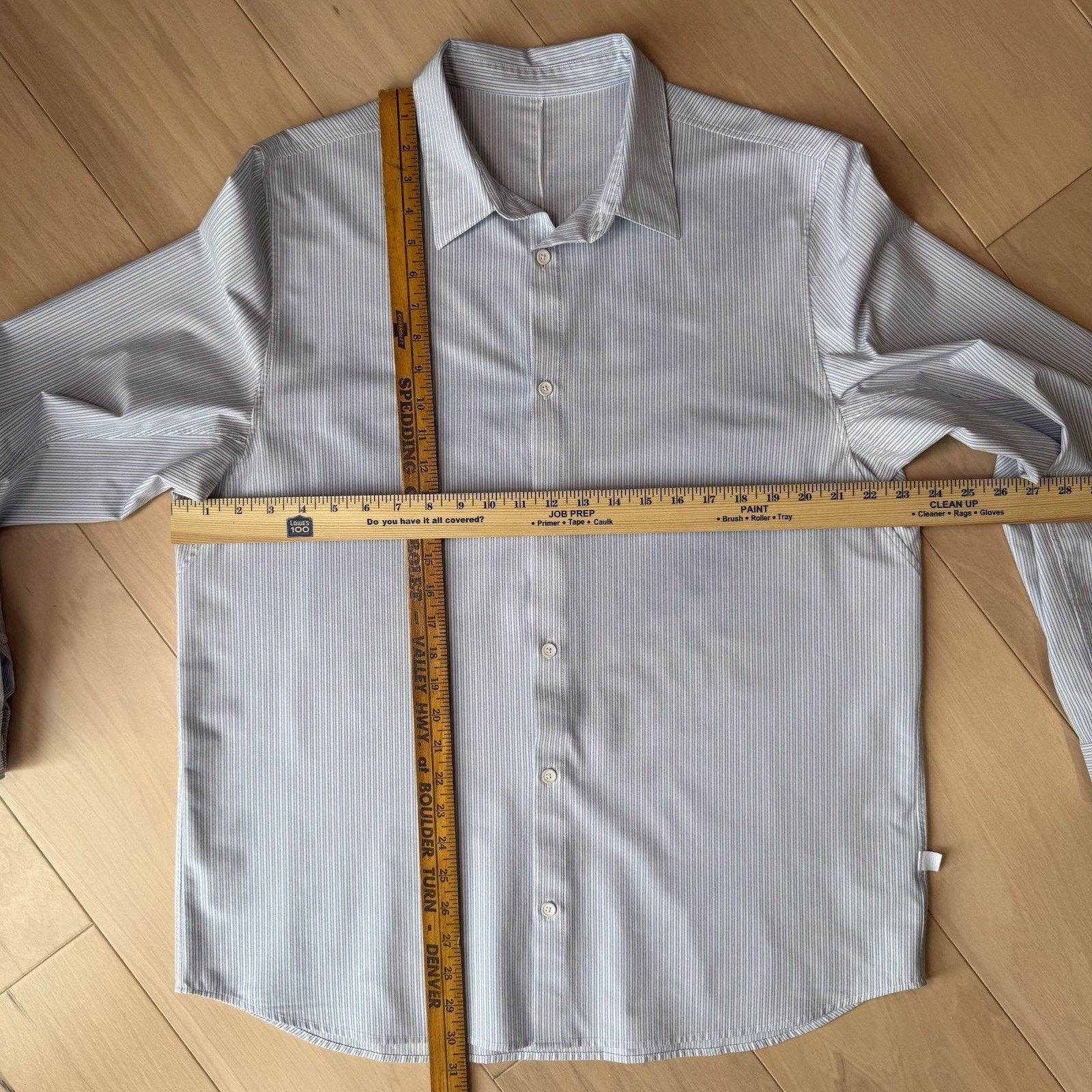 Lululemon Lululemon Shirt XL Blue White Long Sleeve Minimalist Size US XL / EU 56 / 4 - 2 Thumbnail