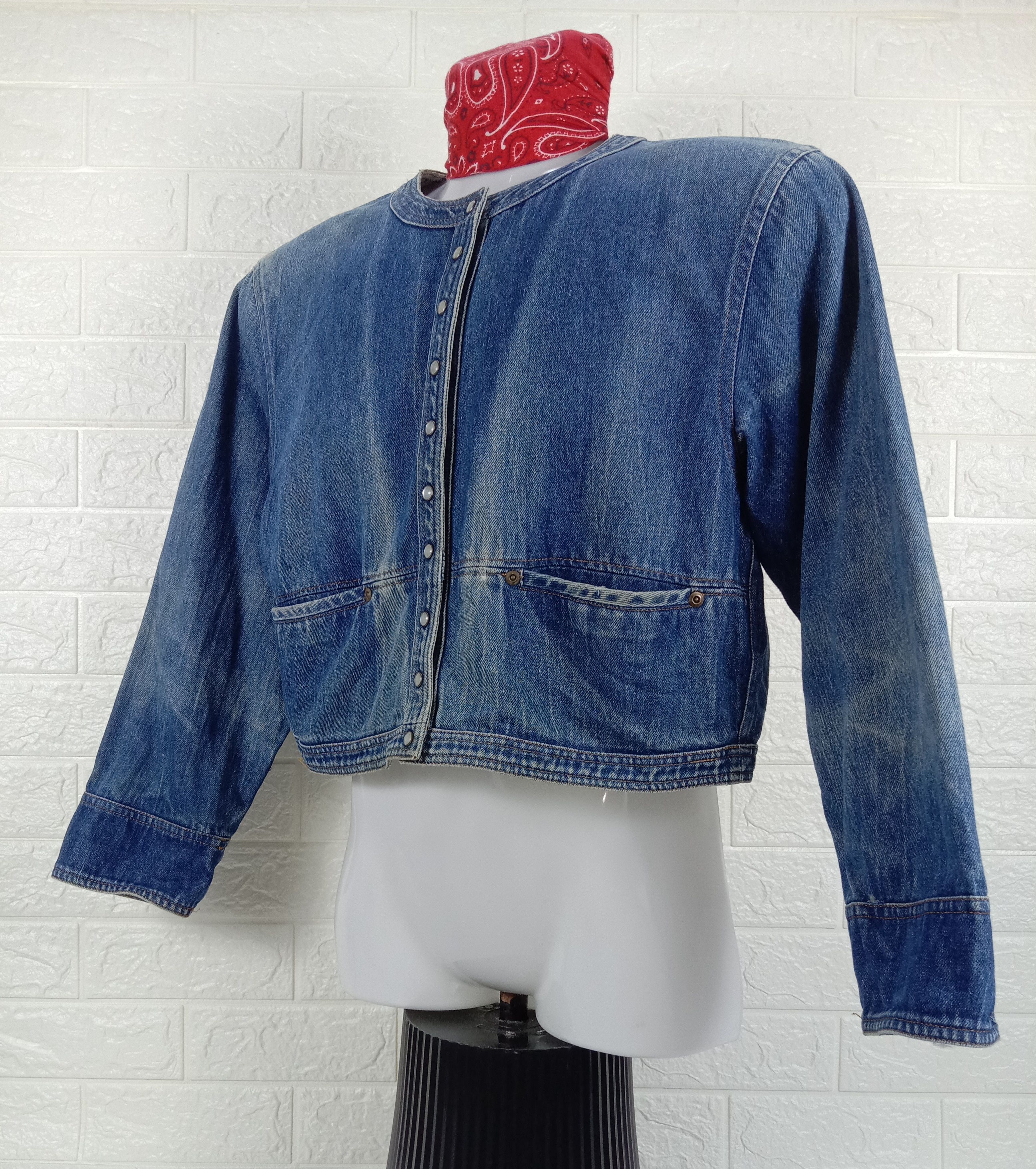 Japanese Brand Vintage Tour De Ville Pearl Snap Button Denim Jacket Size M / US 6-8 / IT 42-44 - 3 Thumbnail