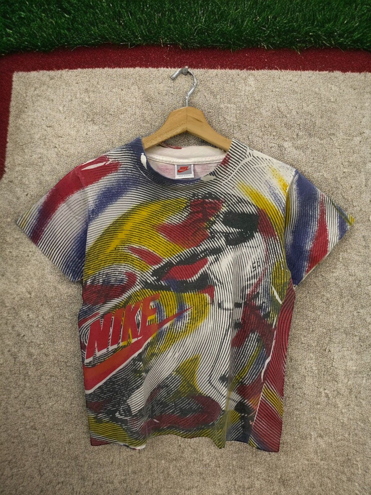 Vintage 80-90’s Very Rare Nike Baseball Player Fullprint Tee