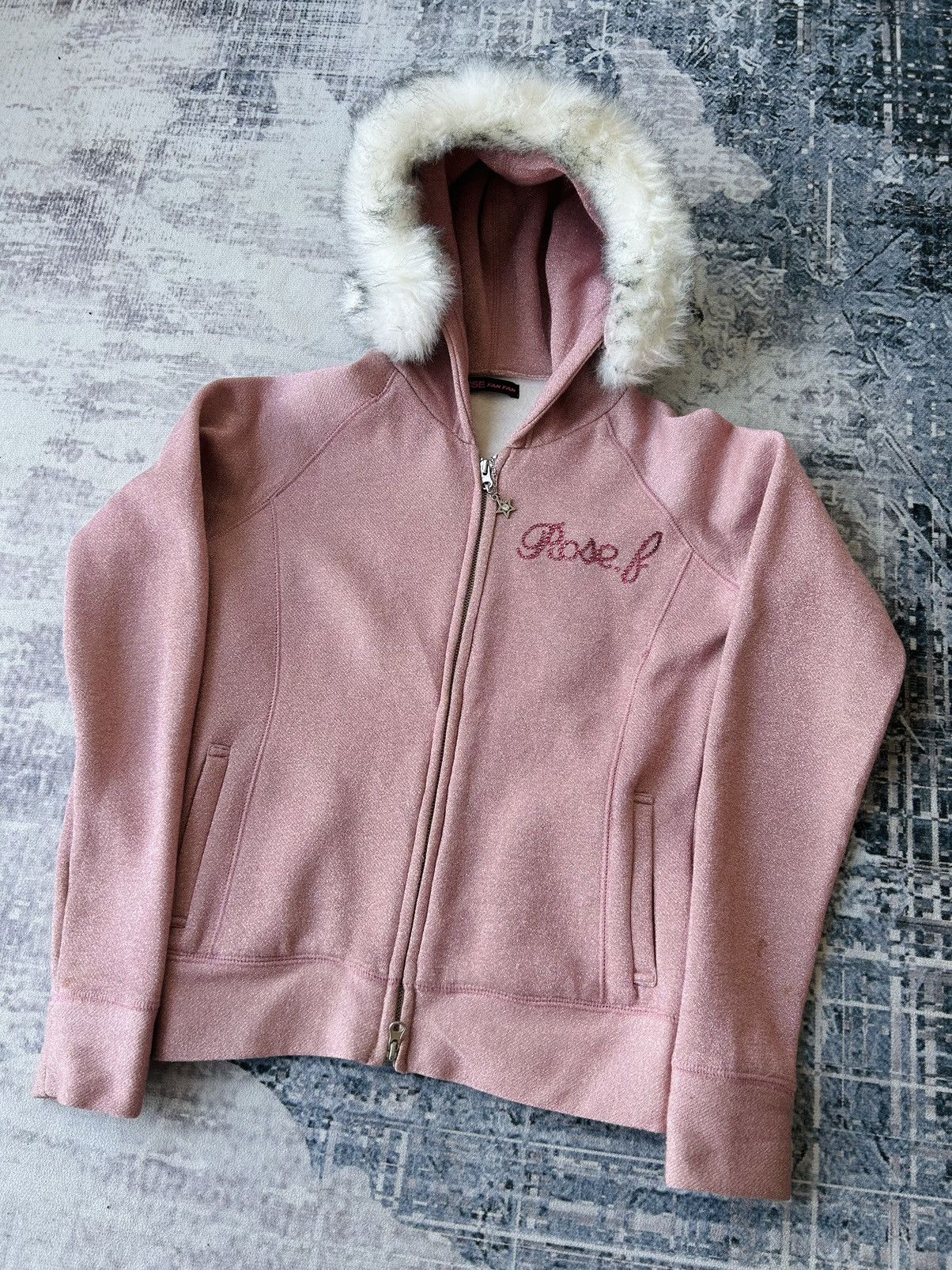 Japanese Brand Y2k Rose Zipper Hoodie Fur Size XS / US 0-2 / IT 36-38 - 3 Thumbnail
