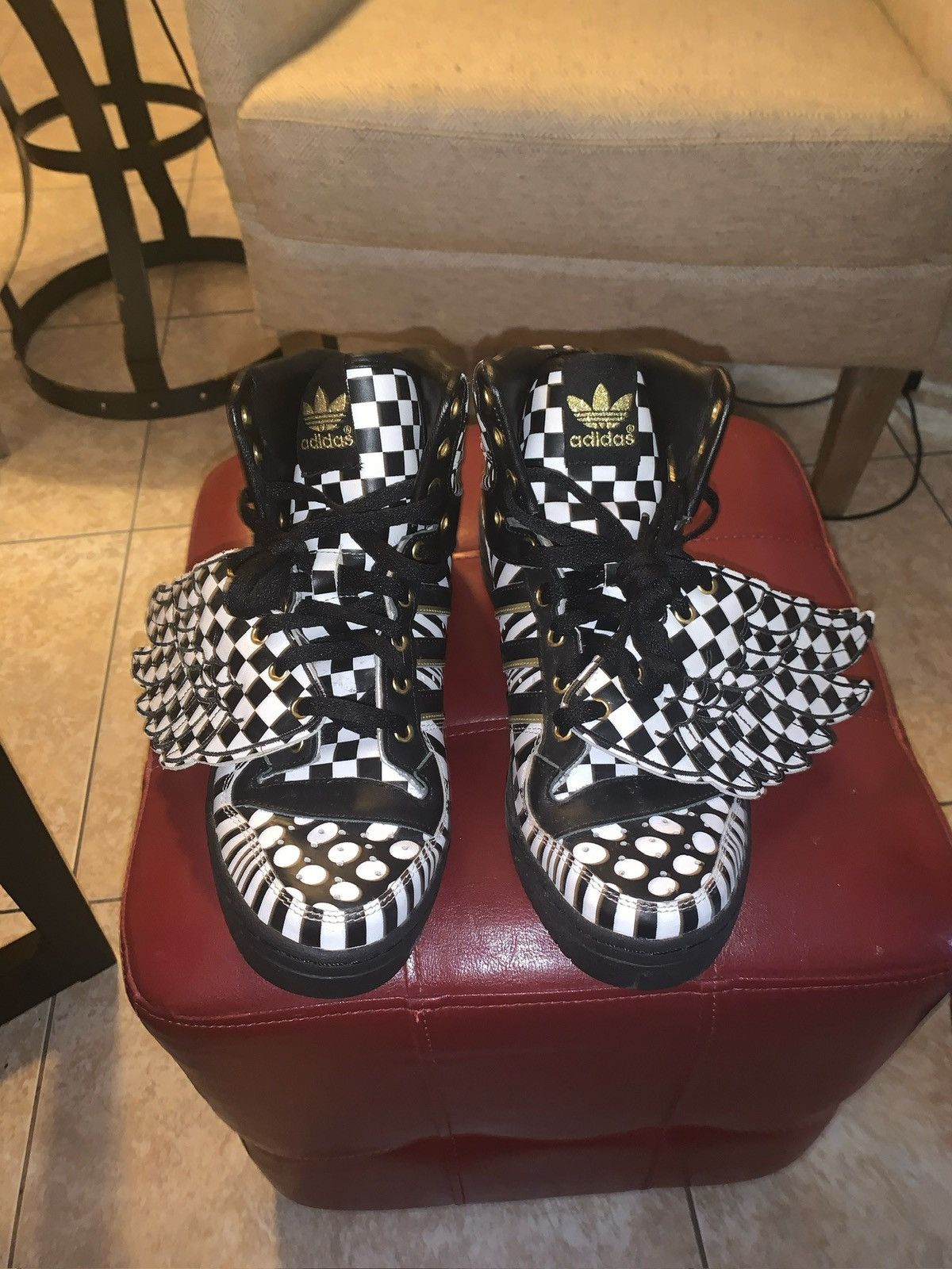 Adidas  Jeremy Scott Adidas Jeremy Scott Pink Dog Poodle Shoes | Grailed