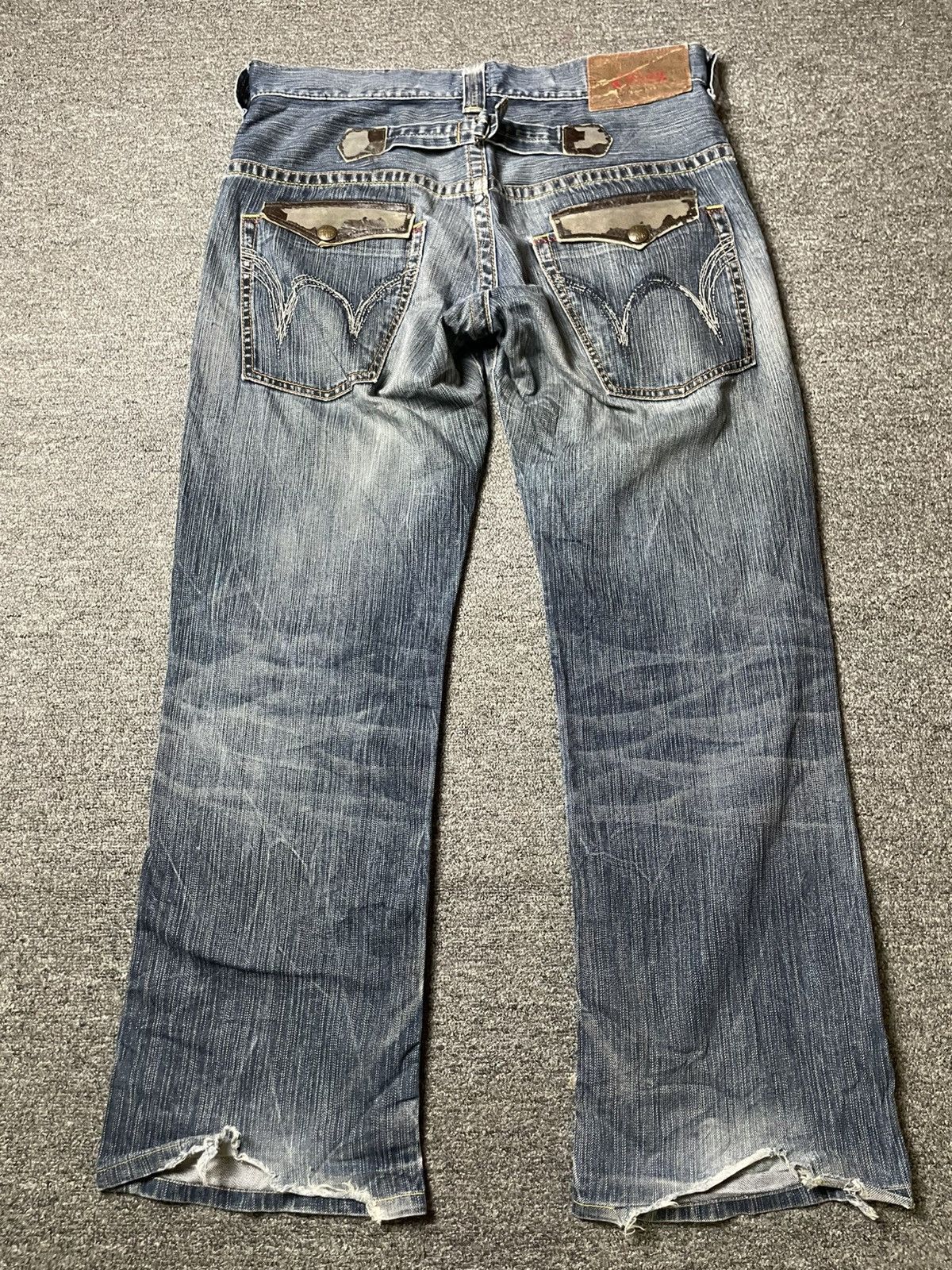 Edwin × Vintage EDWIN x BLUE TRIP Distressed Denim Jeans (93) Size US 35 - 10 Thumbnail