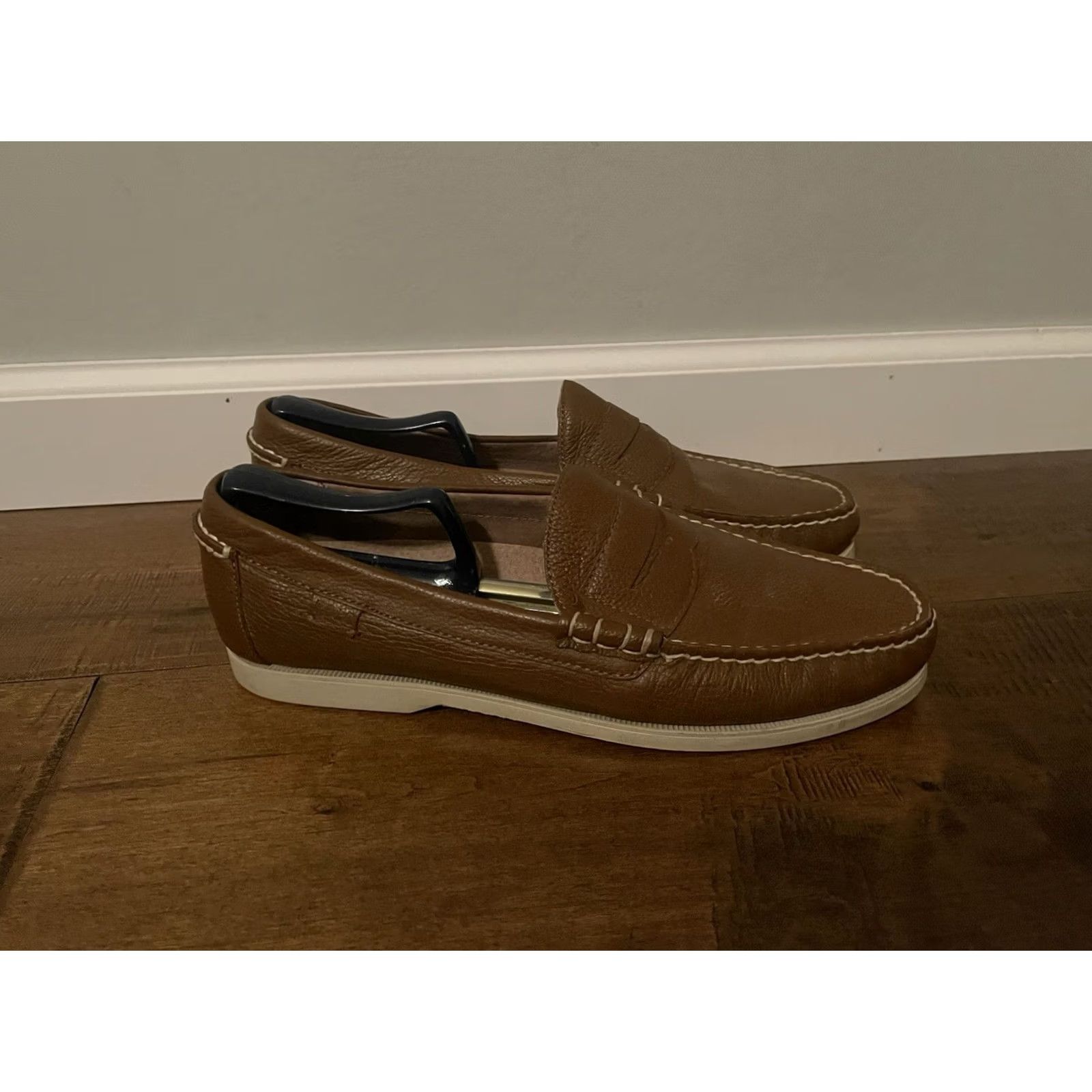 Ralph Lauren Ralph Lauren Polo Bjorn Brown Leather Driving Penny Loafer Shoes - Men's 11.5D, Slip On, Loafer, Leather Upper, Brown, Casual Navy? Size US L / EU 52-54 / 3 - 2 Thumbnail
