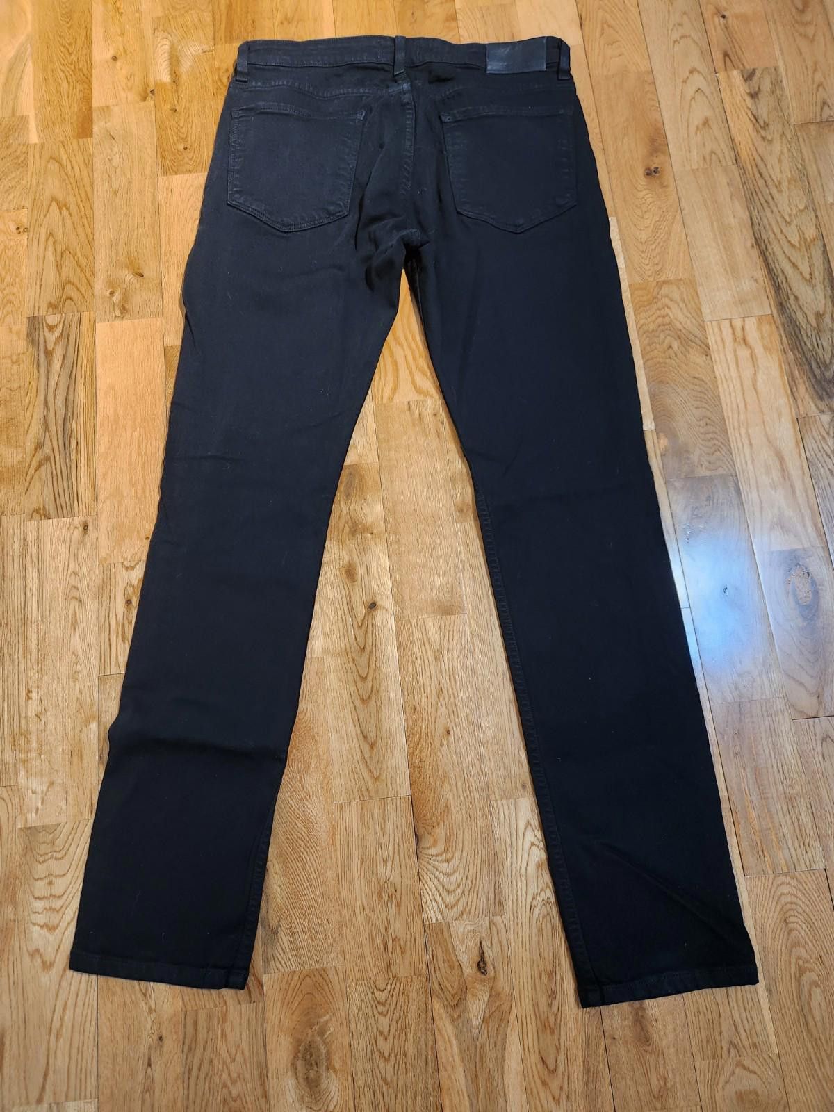 Paige PAIGE Lennox Jeans Men's 31x31 Black Denim Slim Fit Jeans Size US 31 - 4 Thumbnail