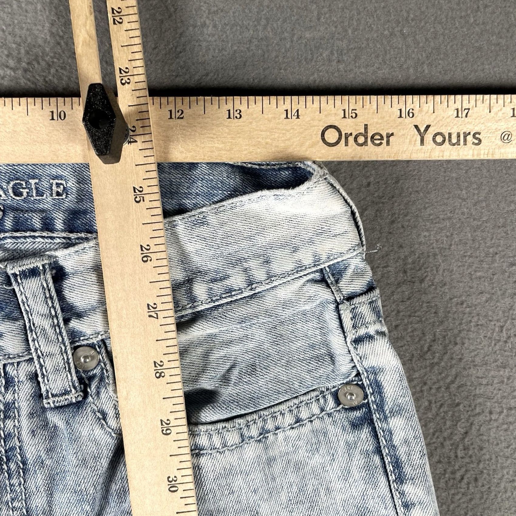 American Eagle Outfitters VINTAGE American Eagle Jeans Mens 28/30 Boot Cut Light Denim Distressed 90s Size US 28 / EU 44 - 5 Thumbnail