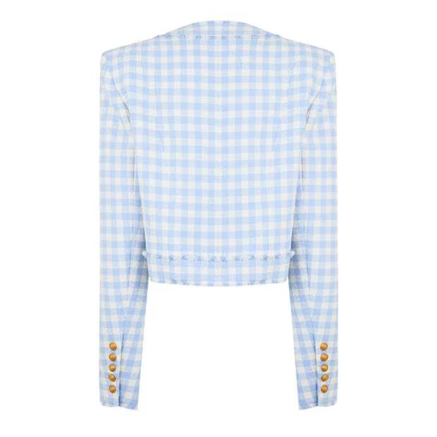 Balmain o1g2r1mq0924 Jacket in Blanc & Blue Size XS / US 0-2 / IT 36-38 - 2 Thumbnail