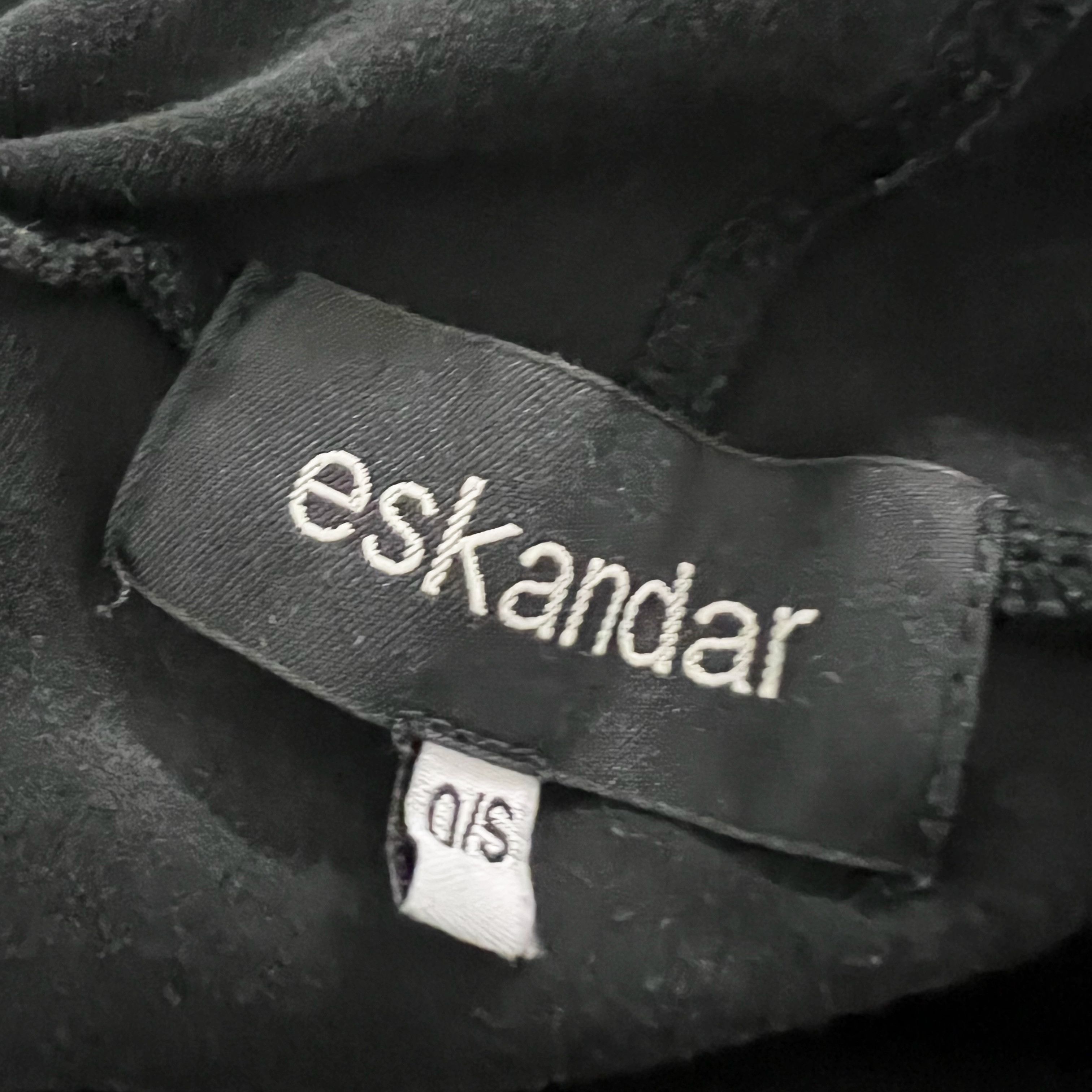 eskandar Eskandar Women's Cotton Knit Stretch Full Zip Quarter Sleeve Size ONE SIZE - 4 Thumbnail