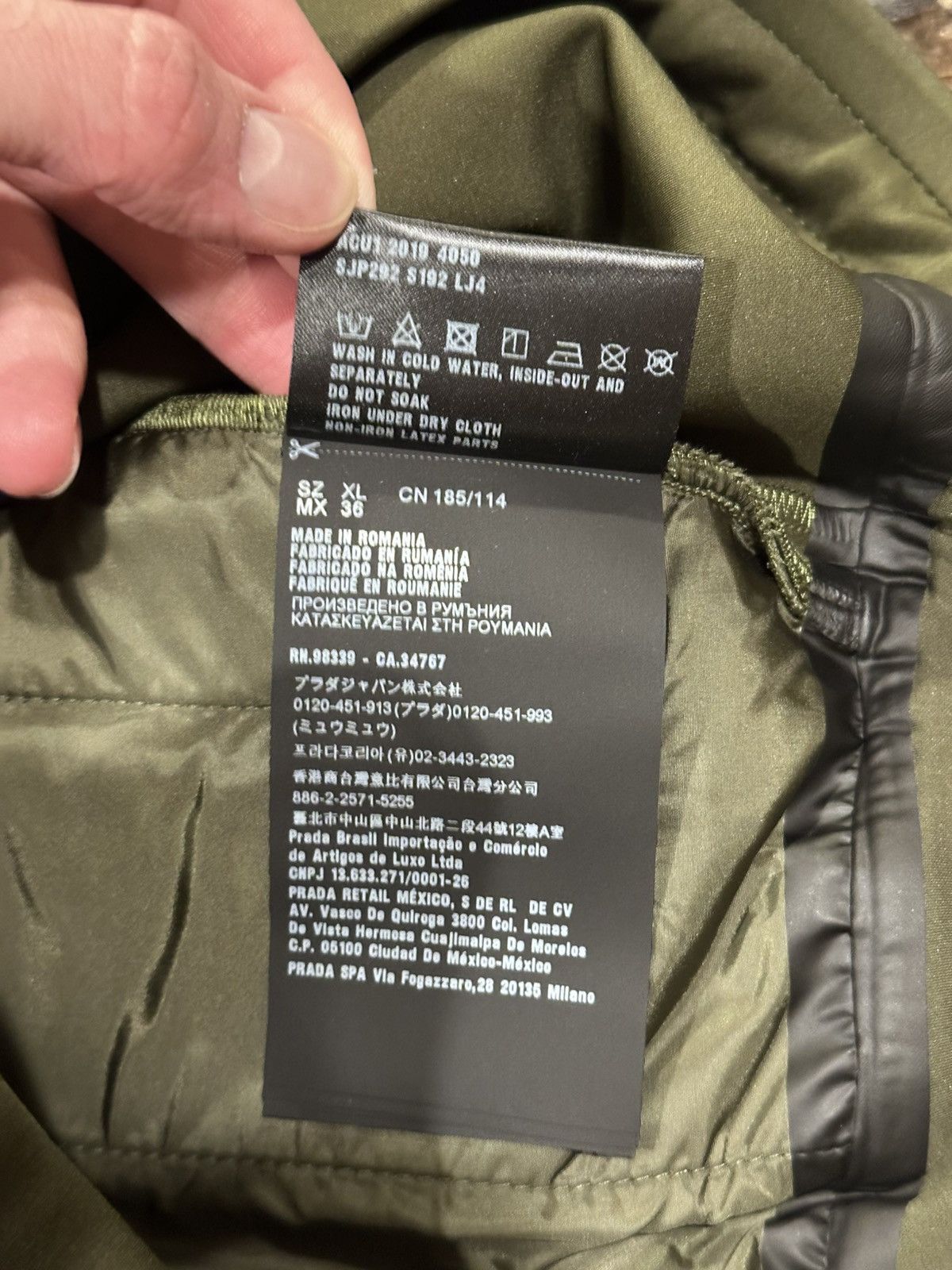 Prada Prada Neoprene Linea Rossa Logo Tech Olive Track Jogger Pant Size US 36 / EU 52 - 10 Thumbnail