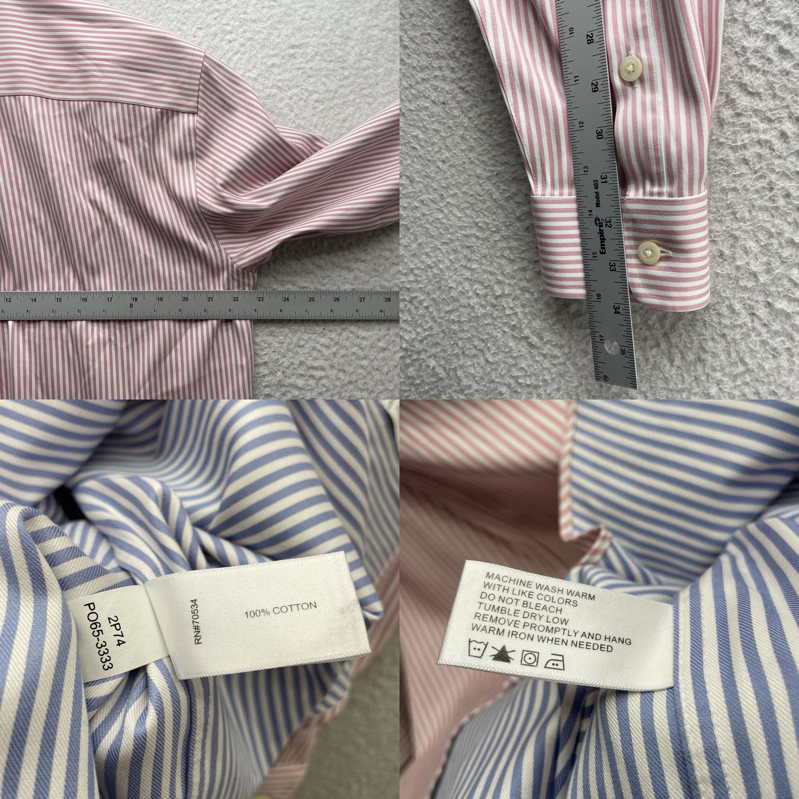 Orvis Orvis Button-Up Shirt Mens M Pink White Striped Wrinkle Free Button-Down Casual Business Size US M / EU 48-50 / 2 - 8 Thumbnail