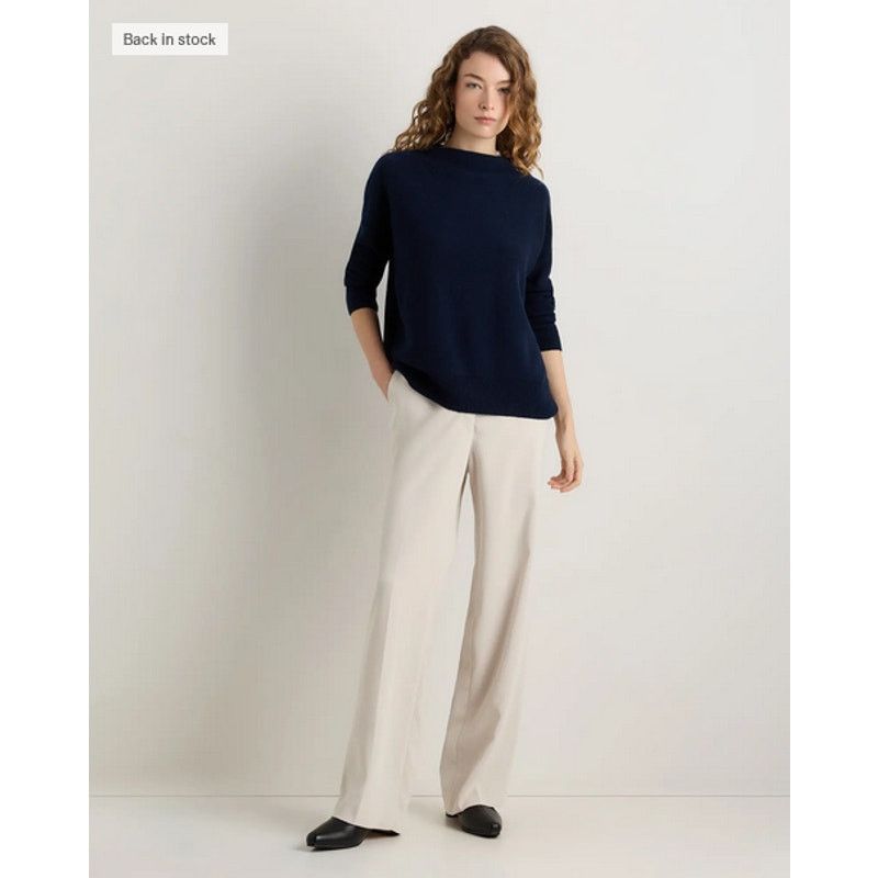 Quince Quince Mongolian Cashmere Funnel Neck Sweater Navy XS NWT Size XS / US 0-2 / IT 36-38 - 1 Thumbnail