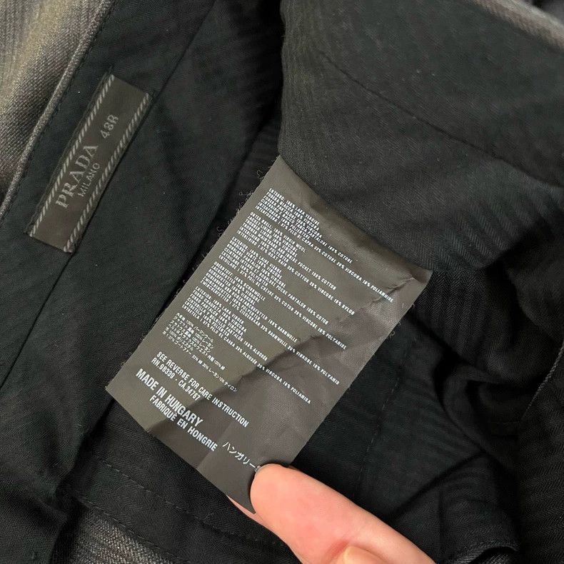 Prada Prada Gray wool plaid trousers 2503-Nextarrow Size 39" - 5 Thumbnail