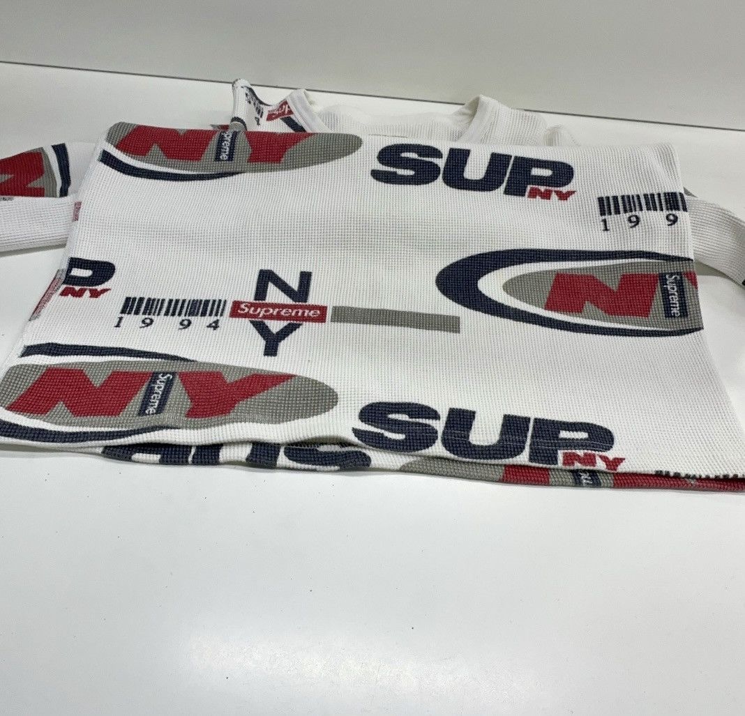 Supreme Supreme FW18 NY Waffle Thermal White Size US M / EU 48-50 / 2 - 3 Thumbnail