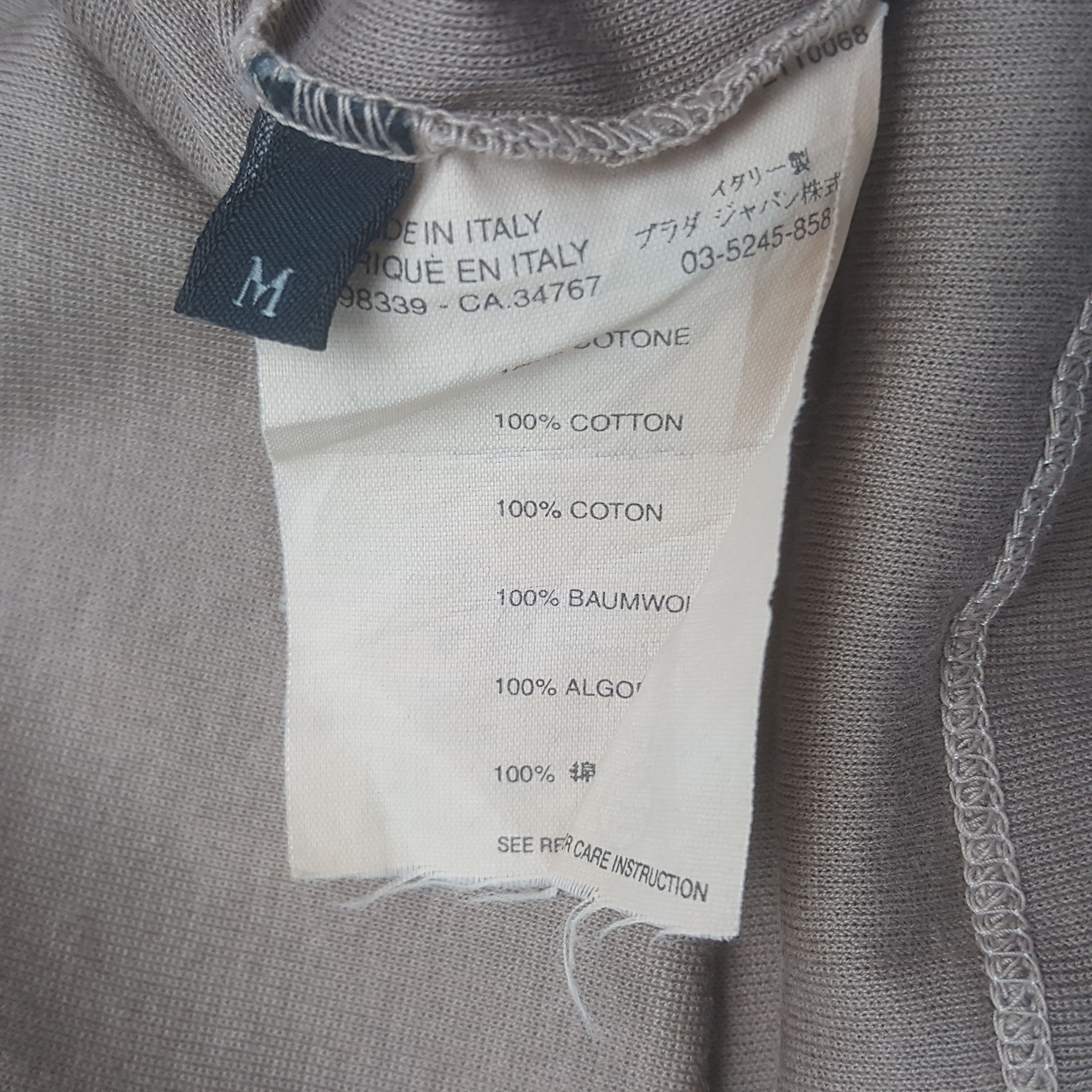 Prada × Vintage Vintage Prada Italian Brand Pocket Tshirt Size US S / EU 44-46 / 1 - 6 Thumbnail