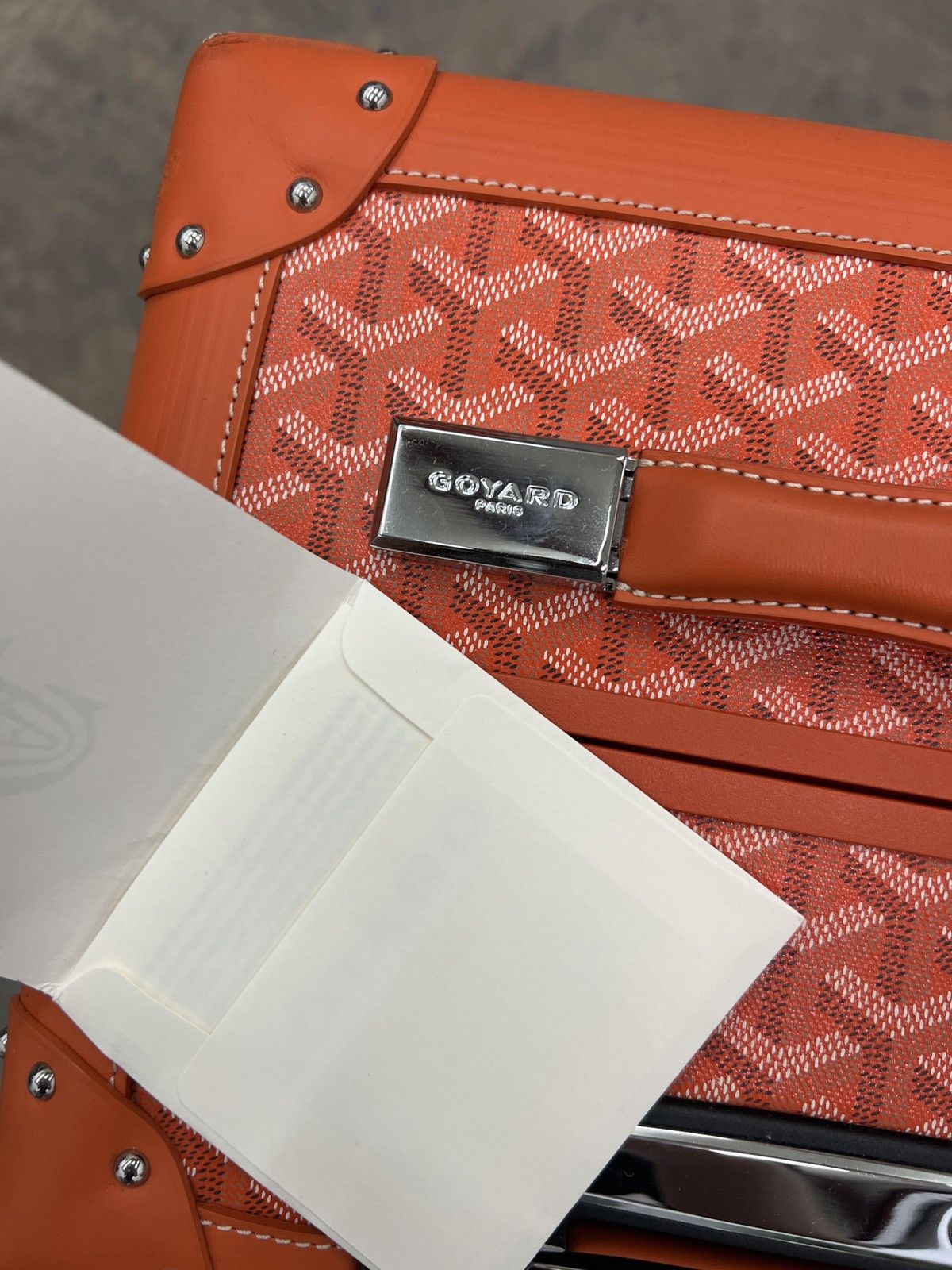 Goyard Goyard Bourget PM Carry On Suitecase Orange Canvas Trolley Size ONE SIZE - 25 Thumbnail