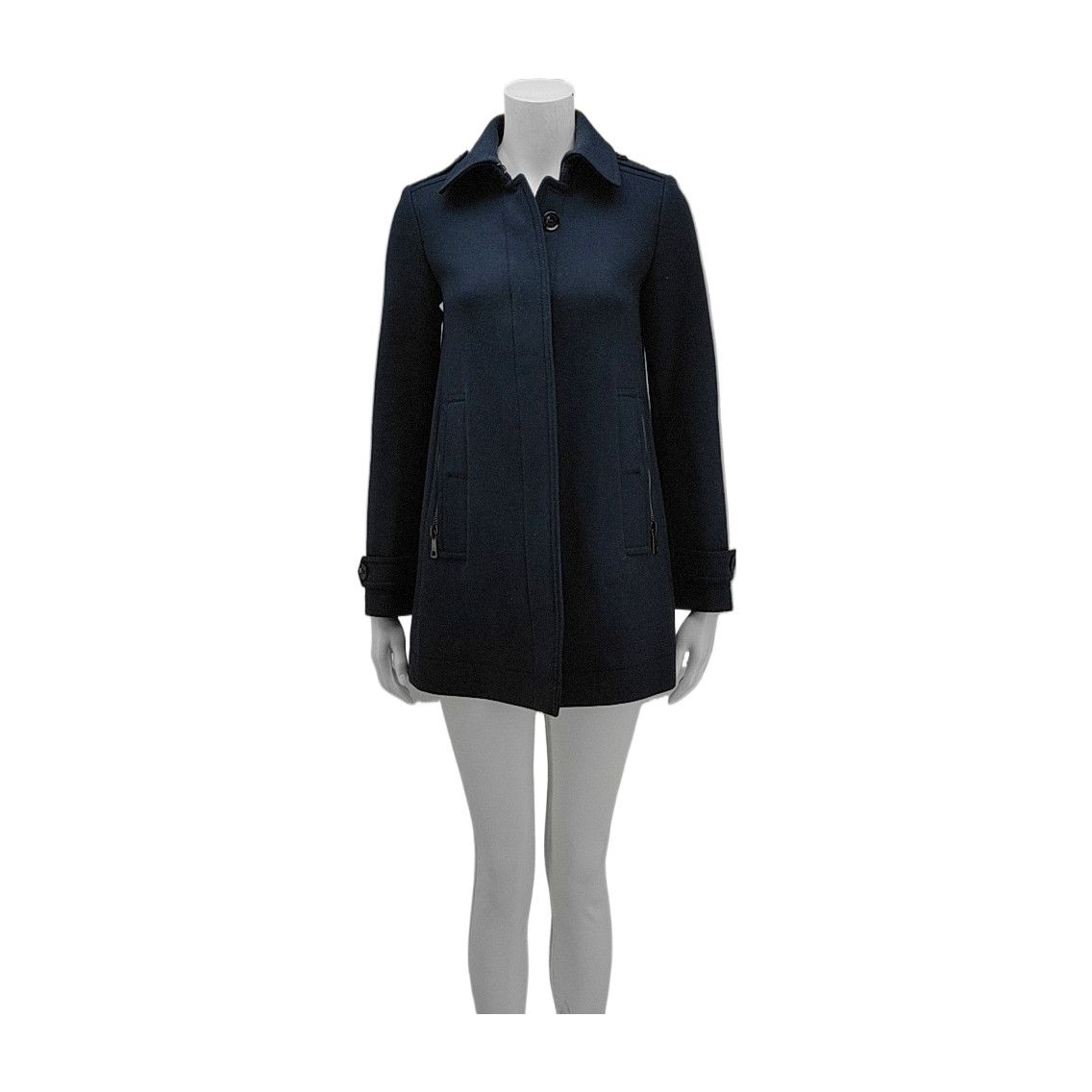 Burberry Burberry Brit Wool Blend Coat Navy Size XS Size XS / US 0-2 / IT 36-38 - 1 Thumbnail
