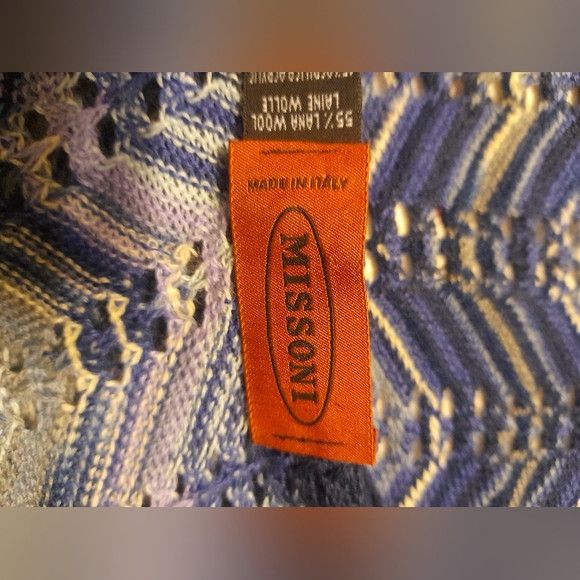 Missoni Missoni - Aztec Wave Zig Zag Long Fringe Scarf Size ONE SIZE - 7 Thumbnail