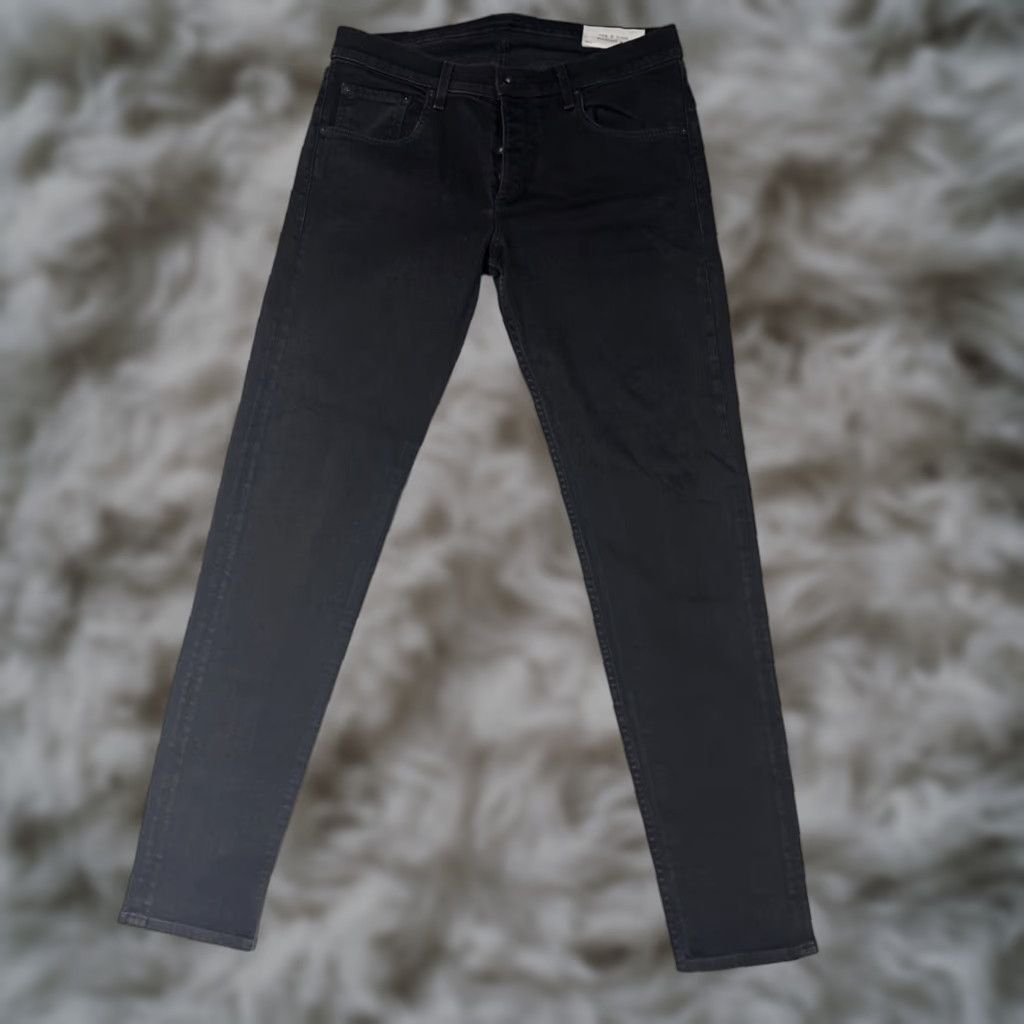 Rag & Bone Rag & Bone Jeans Mens 36 Slim Fit Button Fly Skinny Leg Black Denim Adult Men 34 Inseam 36 Size US 36 / EU 52 - 1 Thumbnail