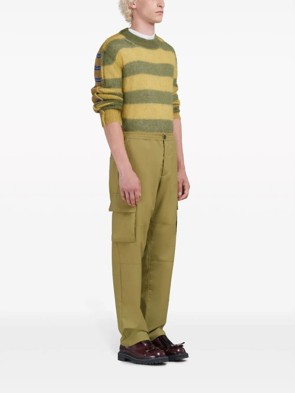 Marni o1w1db10125 Stripe-Print Knit Jumper in Multicolor Size US M / EU 48-50 / 2 - 4 Thumbnail