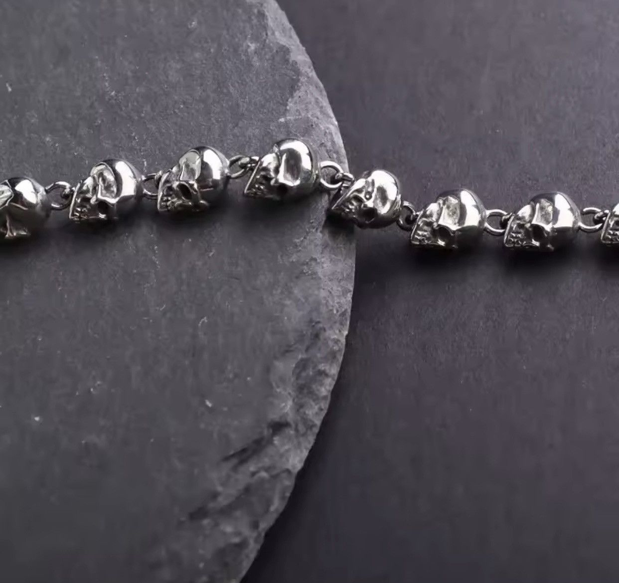 Other Gothic Full Skull Ghost Head Bracelet Size ONE SIZE - 3 Thumbnail