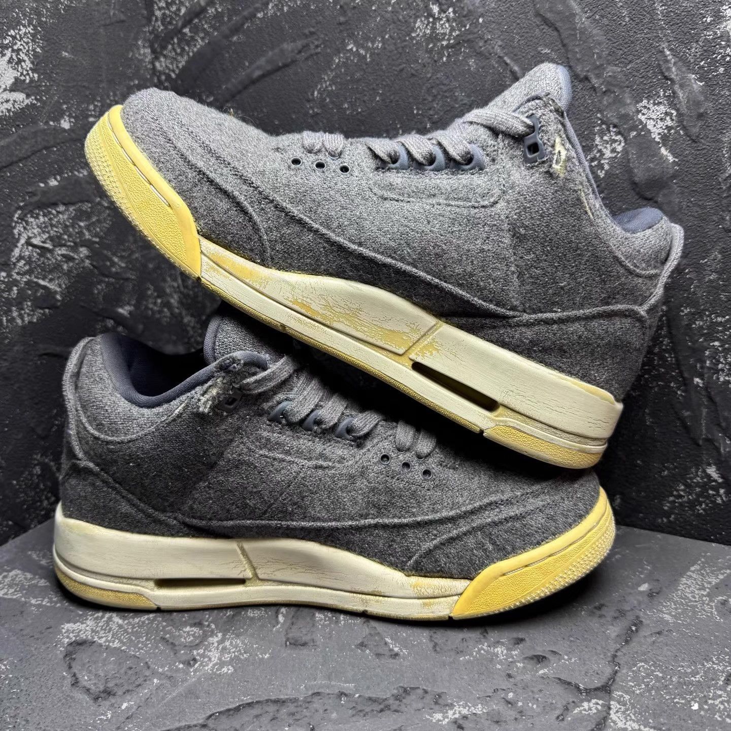 Nike Air Jordan 3 Grey Wool Q10 Size US 8.5 / EU 41-42 - 4 Thumbnail