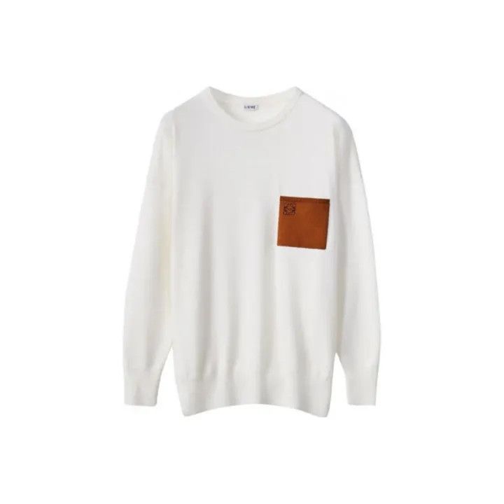Loewe Loewe White Long Sleeve Pocket Sweatshirt Size XS / US 0-2 / IT 36-38 - 1 Thumbnail