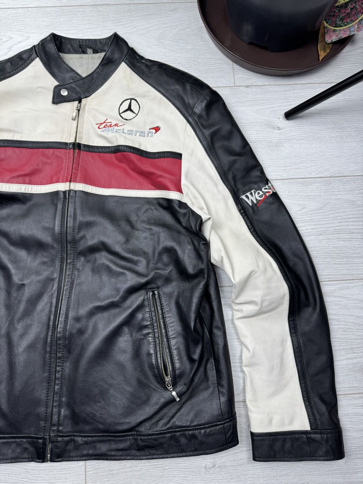 Mercedes-Benz Vintage Mercedes-Benz West Leather Jacket,McLaren Team Size US XL / EU 56 / 4 - 3 Thumbnail
