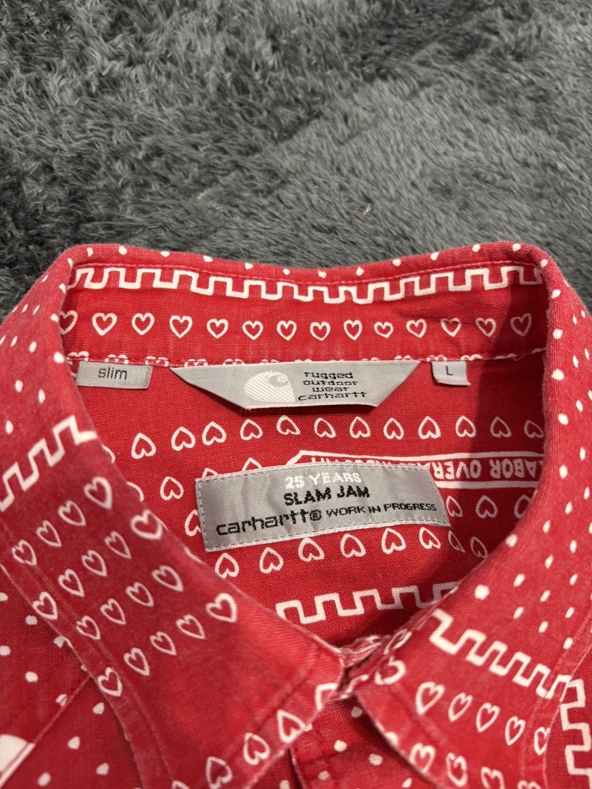 Carhartt RARE Carhartt x Slam Jam Bandana Red Shirt Size US M / EU 48-50 / 2 - 13 Thumbnail