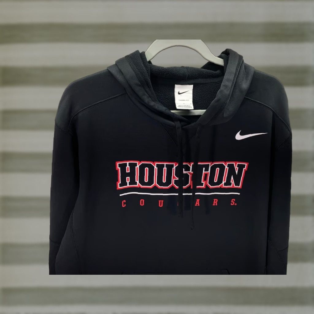 Nike Nike Houston Therma Fit Hooded Sweatshirt Mens L Black Pullover Logo Bedrock? Size US L / EU 52-54 / 3 - 1 Thumbnail