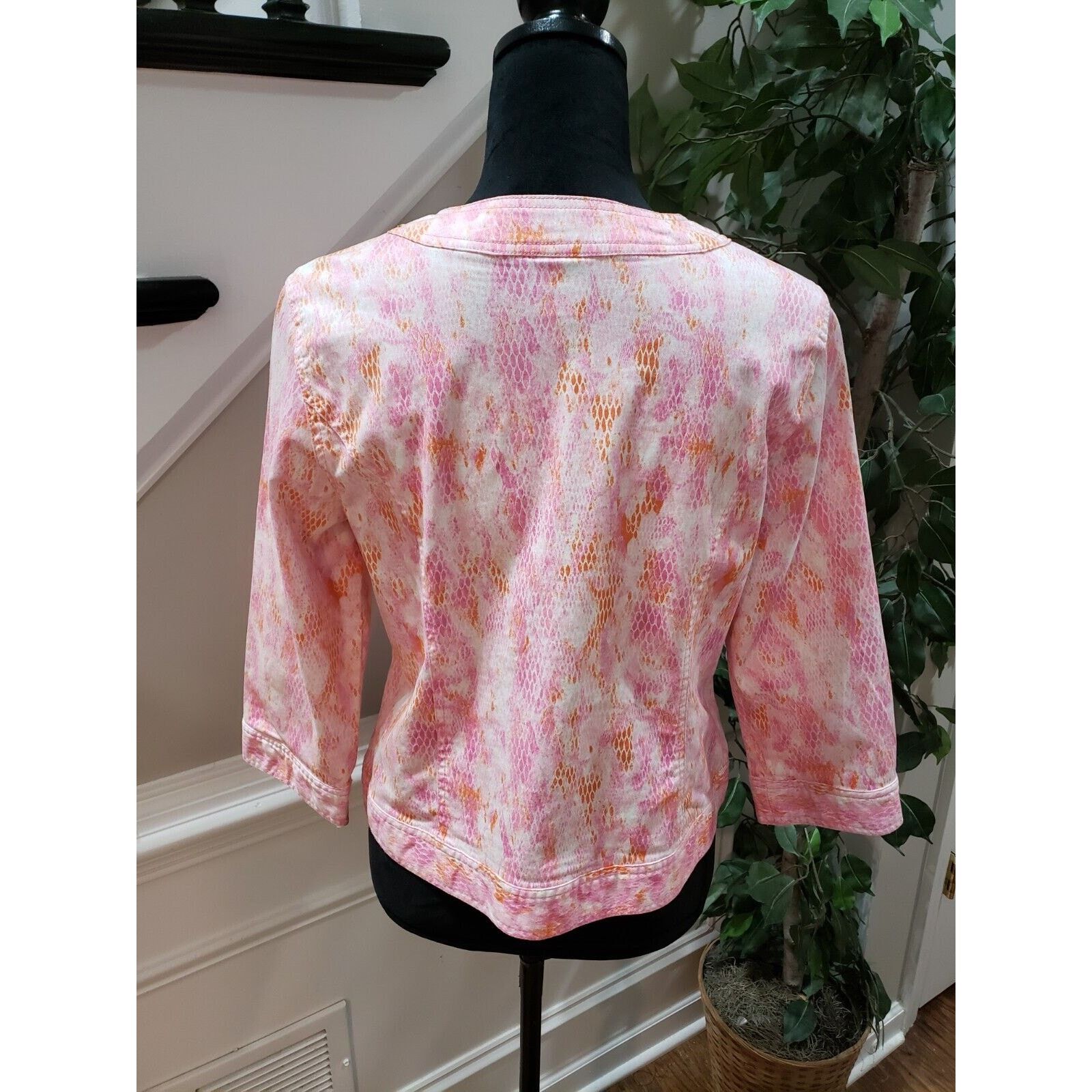 Other Lara Lane Snake Cotton Long Sleeve Snap Front Jacket Size 8 Size M / US 6-8 / IT 42-44 - 8 Thumbnail