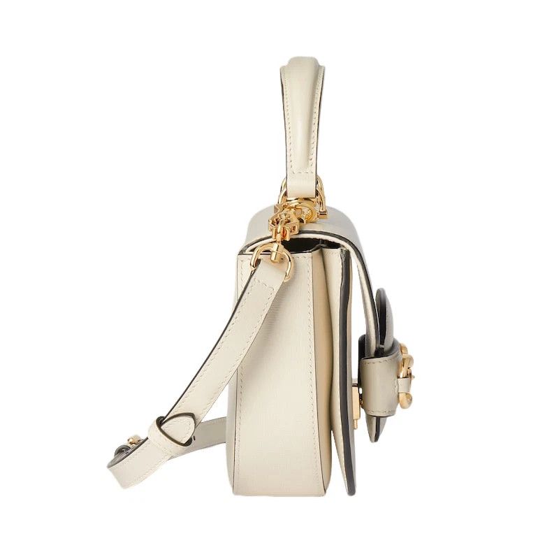 Gucci GUCCI HB 1955 Mini White Leather Top Handle New/Auth Size ONE SIZE - 4 Thumbnail