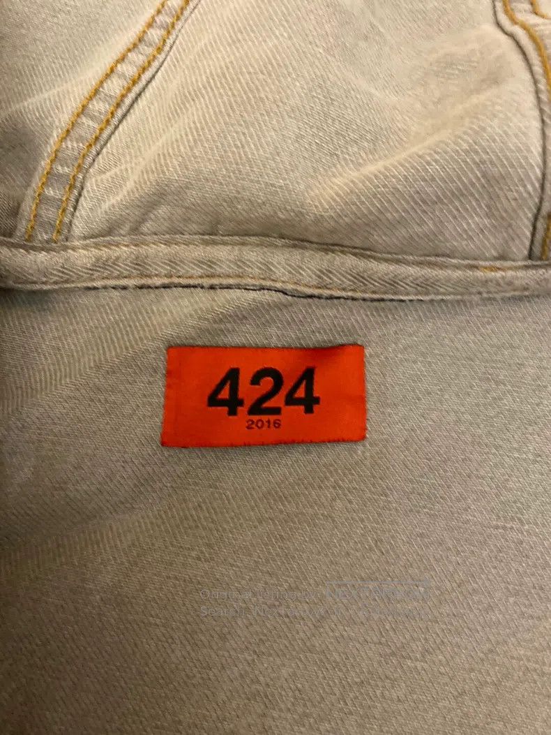 424 424 Distressed Denim Jacket Size US L / EU 52-54 / 3 - 2 Thumbnail