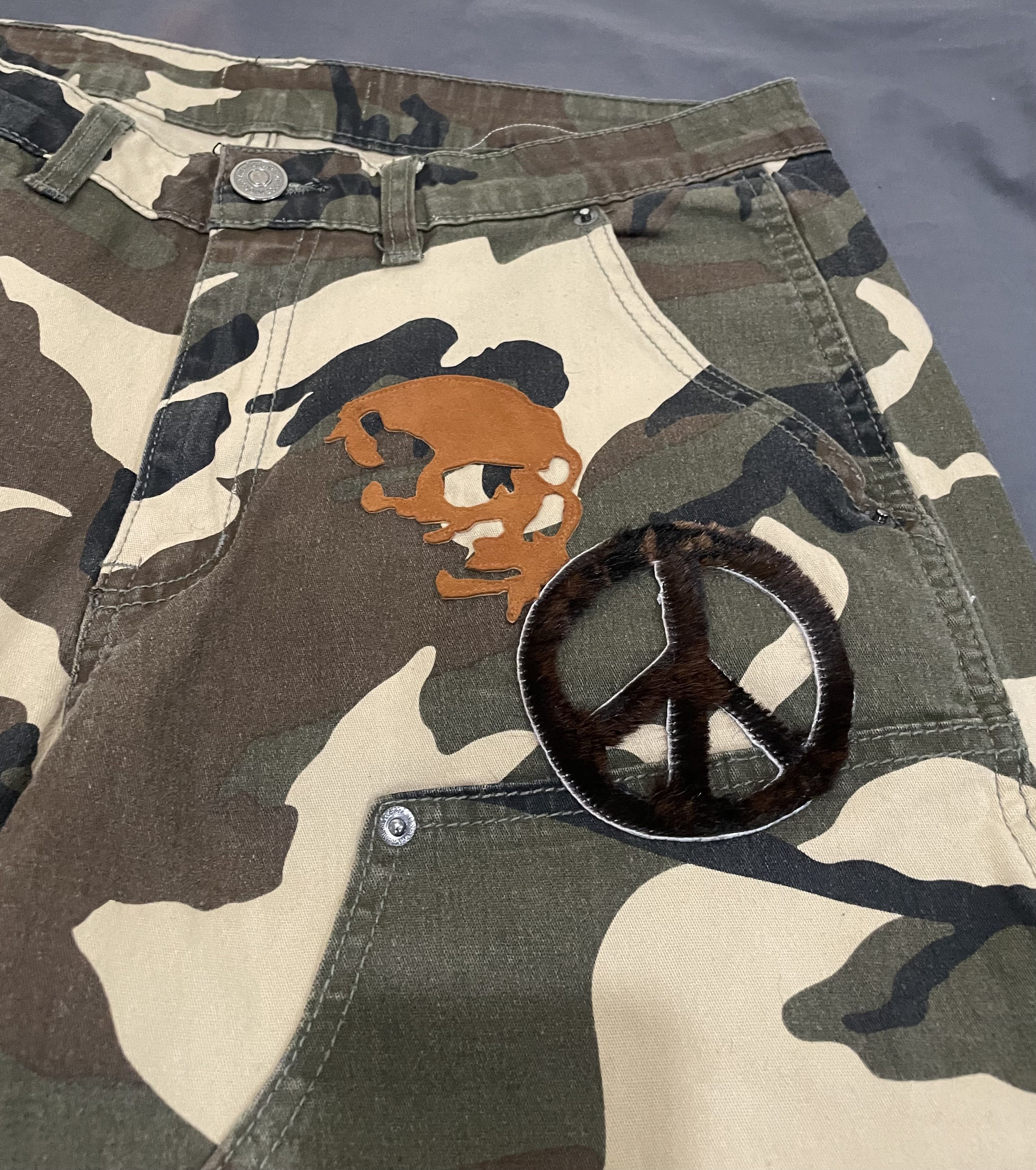 BV By Bodega Vengeance Flooded Double Knee Camo Carpenters Size US 31 - 3 Thumbnail