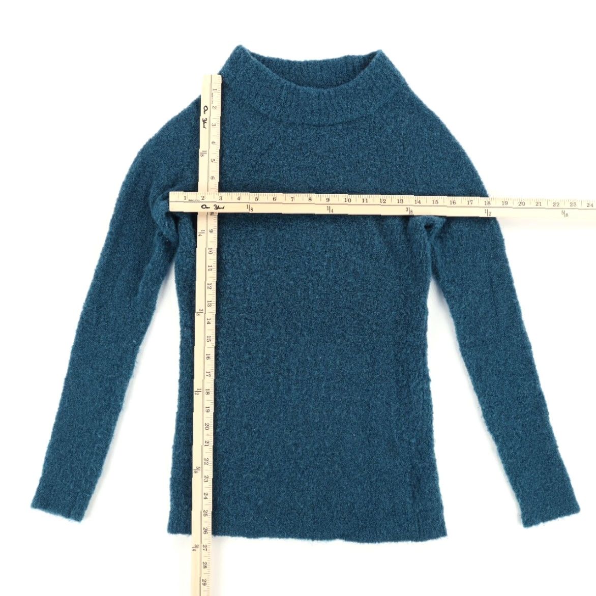 Talbots Talbots High Pile Fleece Sweater Wool Blend Teal Women's S Size S / US 4 / IT 40 - 3 Thumbnail