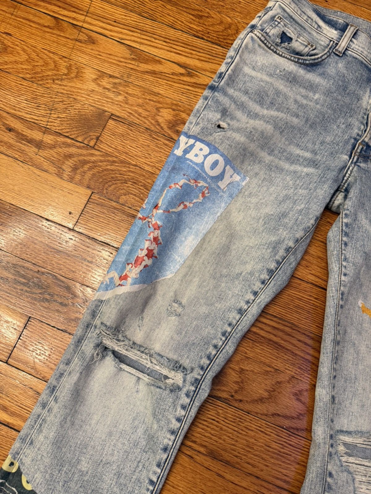 Amiri Amiri Playboi Blue Mx1 Jeans Size 31 Size US 31 - 5 Thumbnail