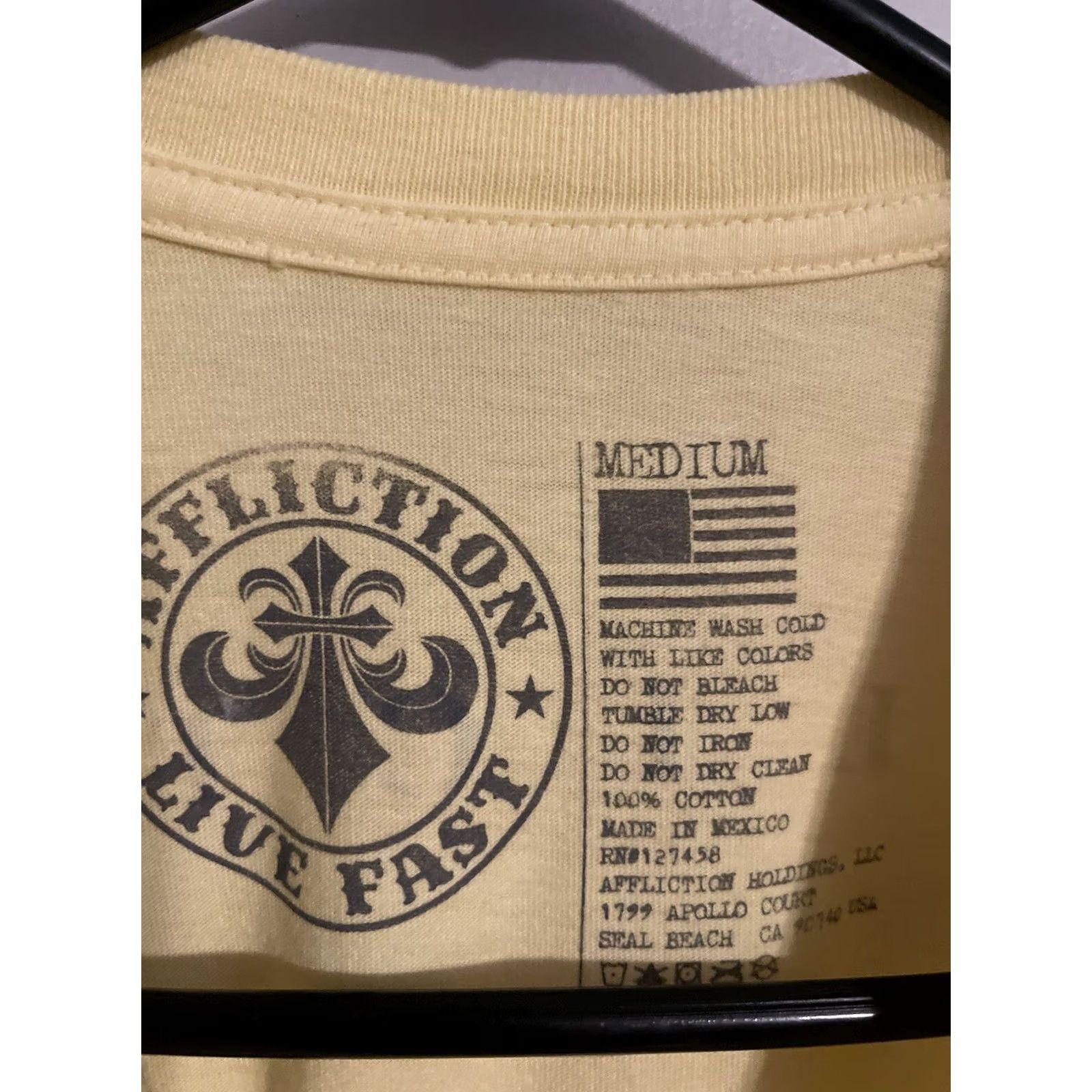 Affliction Affliction Black Label Tiger Design T-Shirt Yellow S/S Men's Medium Size US M / EU 48-50 / 2 - 3 Thumbnail
