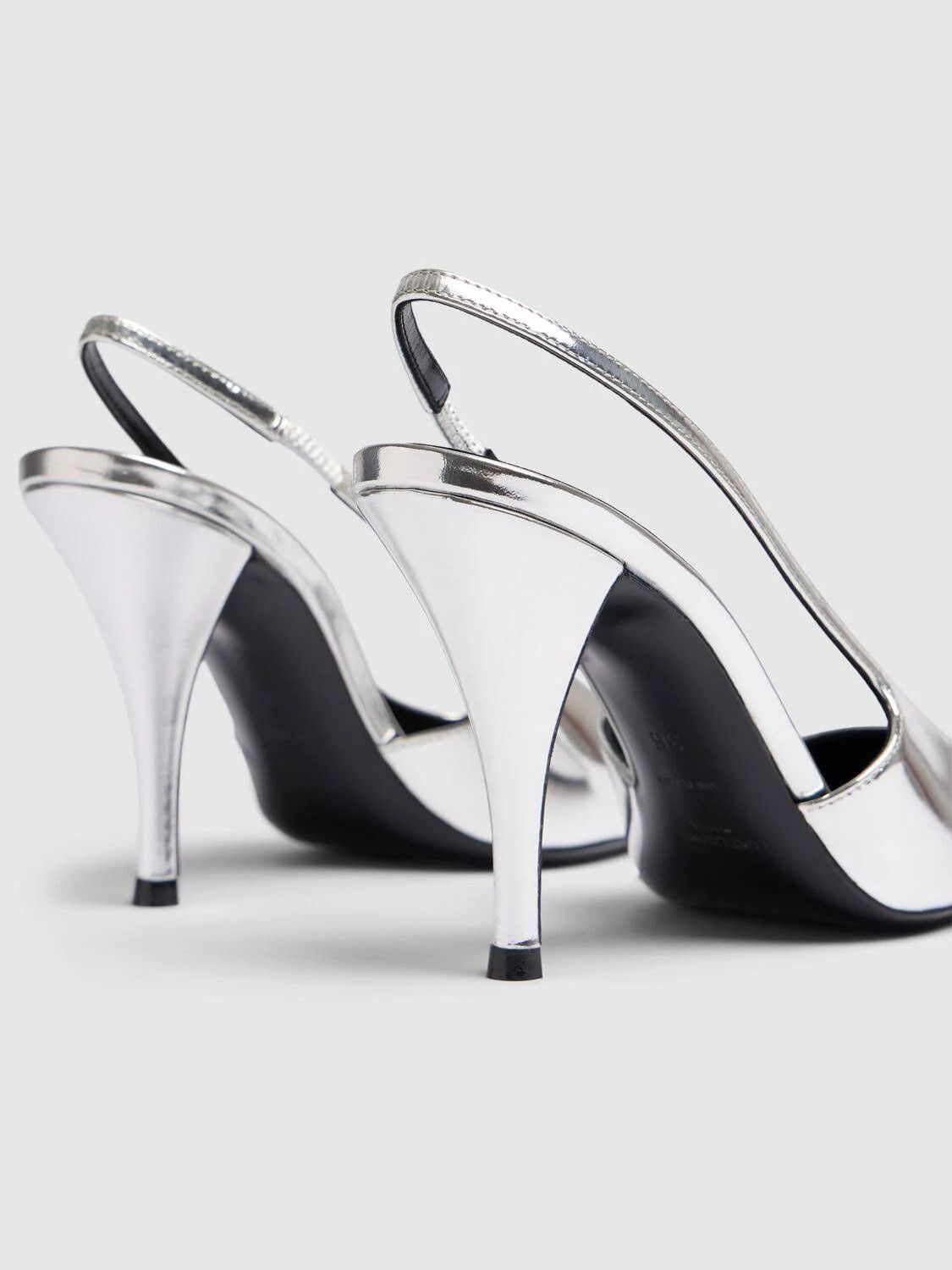 Saint Laurent Paris o1b1hav110924 Blade Slingback Pumps Mirrored in Silver Size US 9.5 / IT 39.5 - 3 Thumbnail