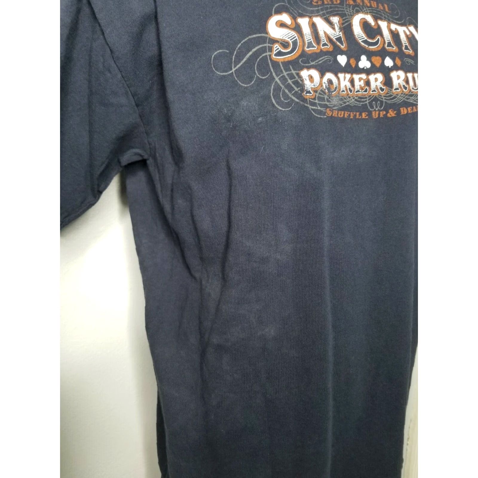 Aeropostale VINTAGE Aeropostale T-Shirt Mens XL Poker Run Distressed 00s Sin City Blue Short Sleeve Crew Neck Graphic Tee 100% Cotton Logo Polo? Size US XL / EU 56 / 4 - 3 Thumbnail