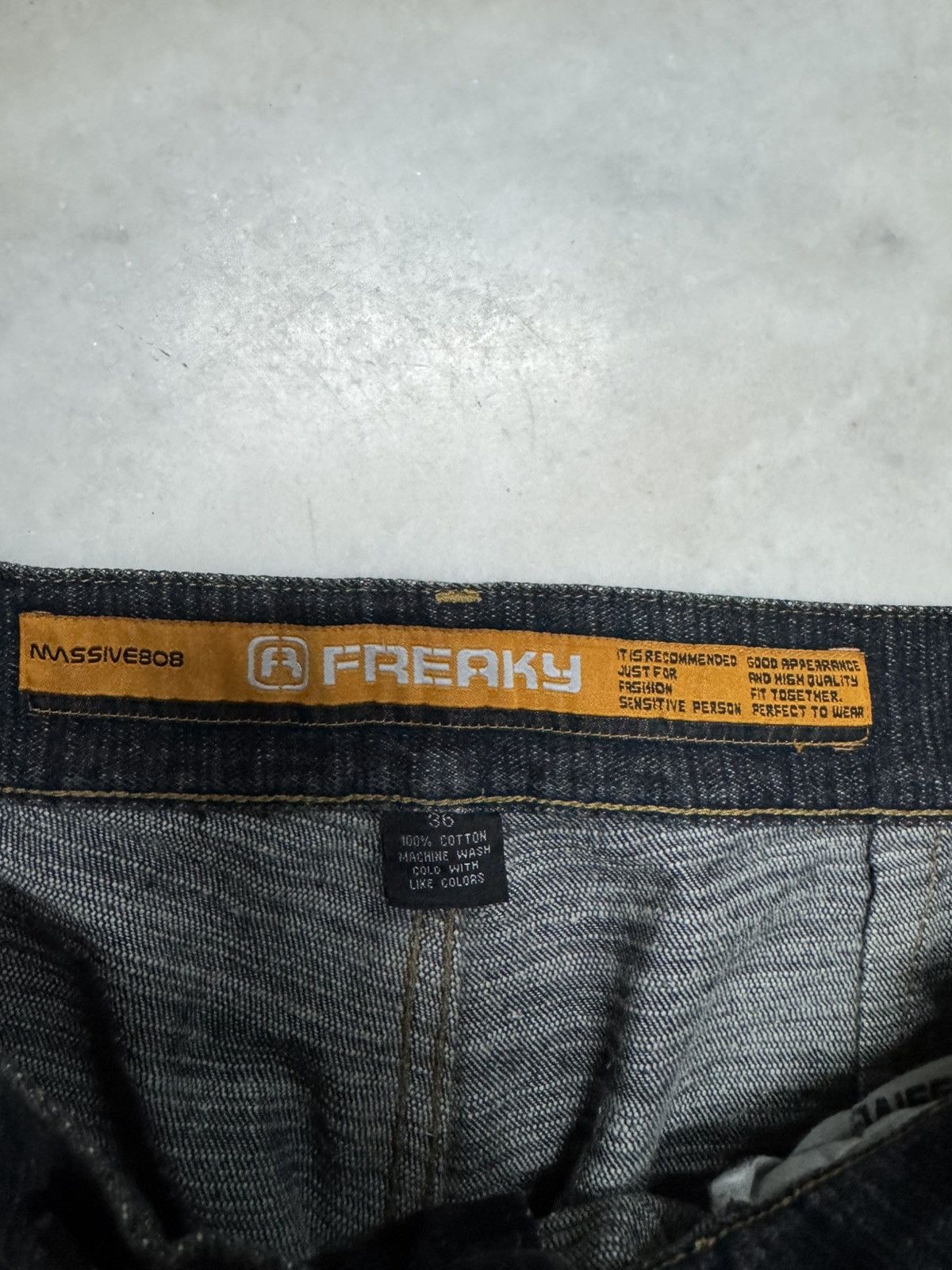 JNCO 💥INSANE BAGGY💥FREAKY F-R808 SUPER BAGGY CARGO HIP-HOP STYLE Size US 33 - 9 Thumbnail
