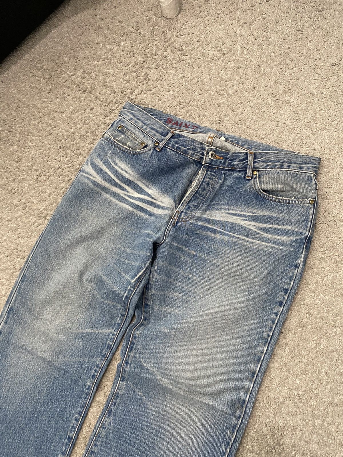 Allsaints × Vintage AllSaints Denim Jeans 36/32 opium Jesus pants flared y2k Size US 36 / EU 52 - 6 Thumbnail