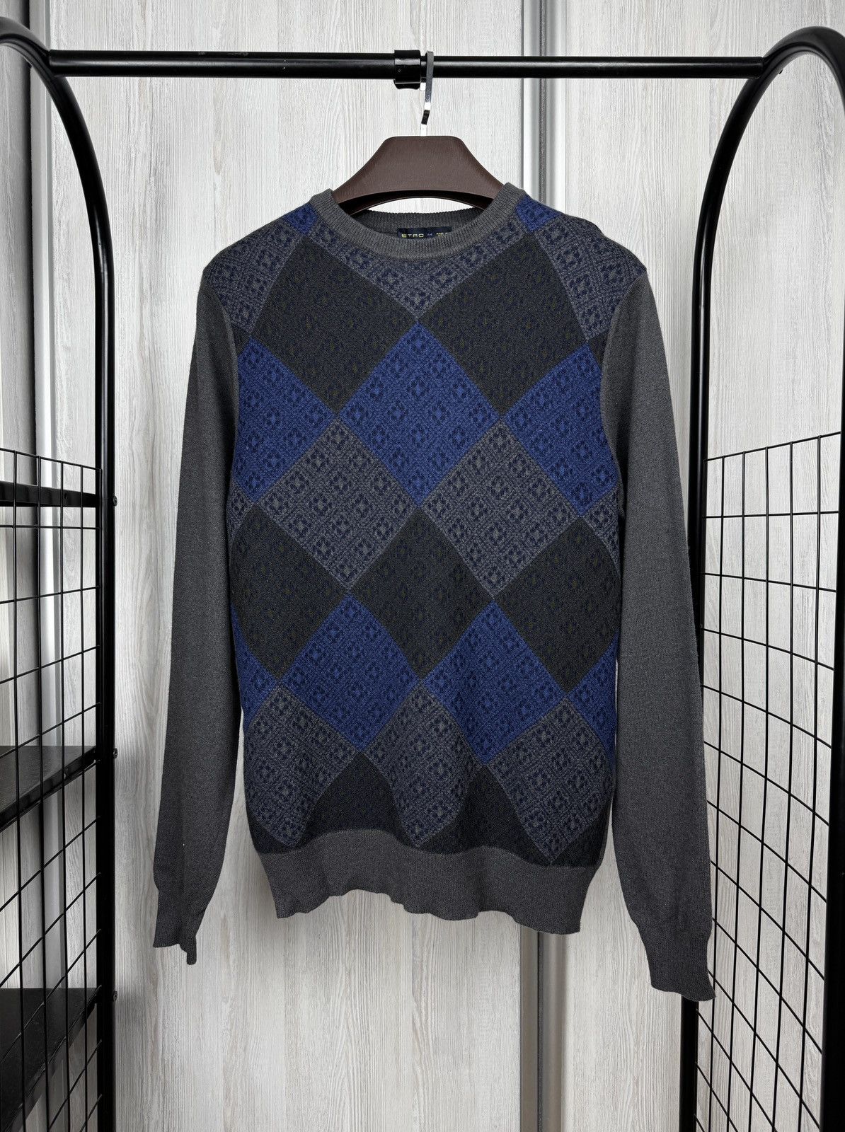 Etro ETRO wool cashmere multicolored ornament knitted sweater Size US M / EU 48-50 / 2 - 1 Thumbnail
