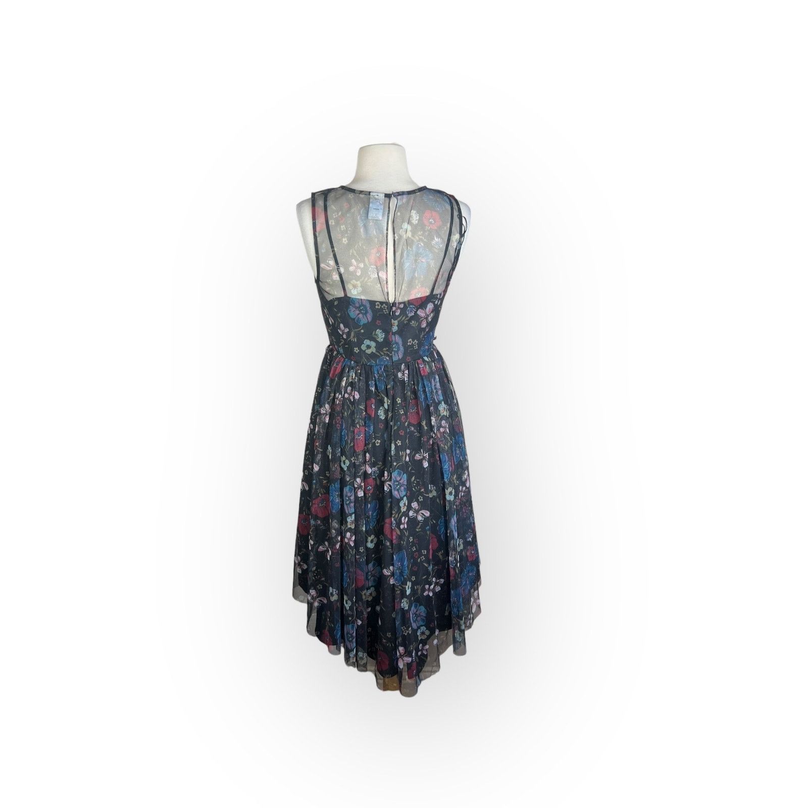 Disney Disney LC Lauren Conrad Snow White Black Floral Tulle Dress Size S / US 4 / IT 40 - 8 Thumbnail