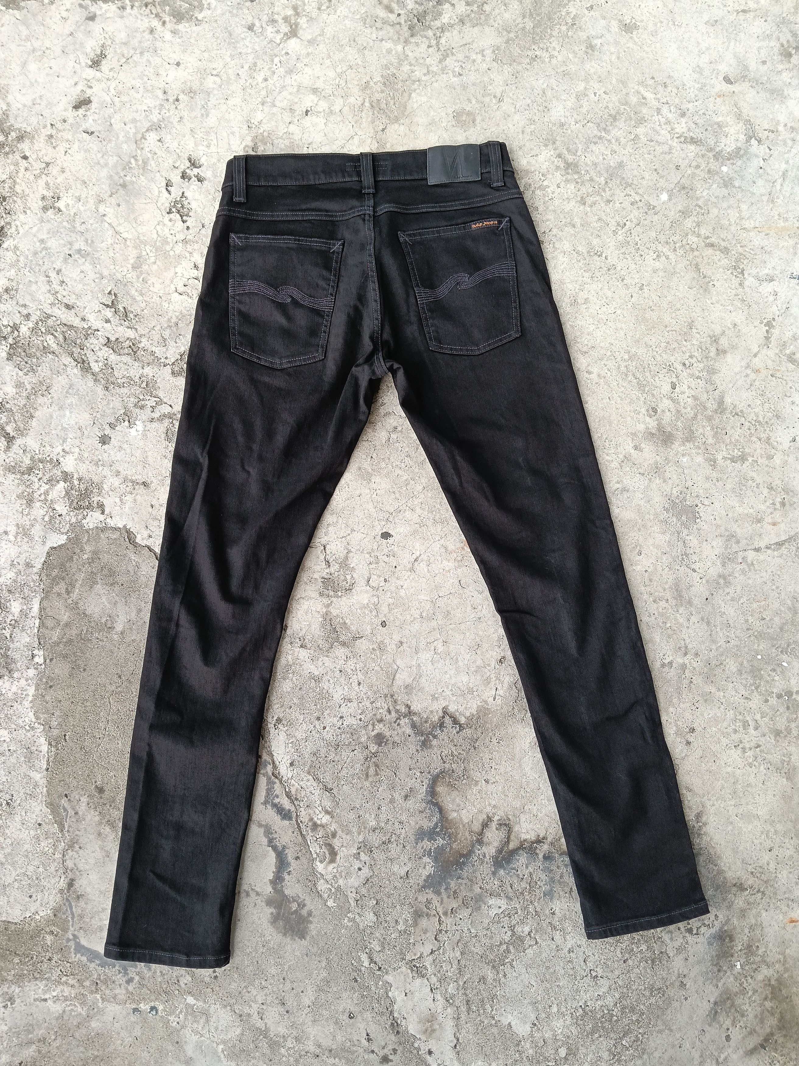Deep Black Nudie Tight Terry Denim