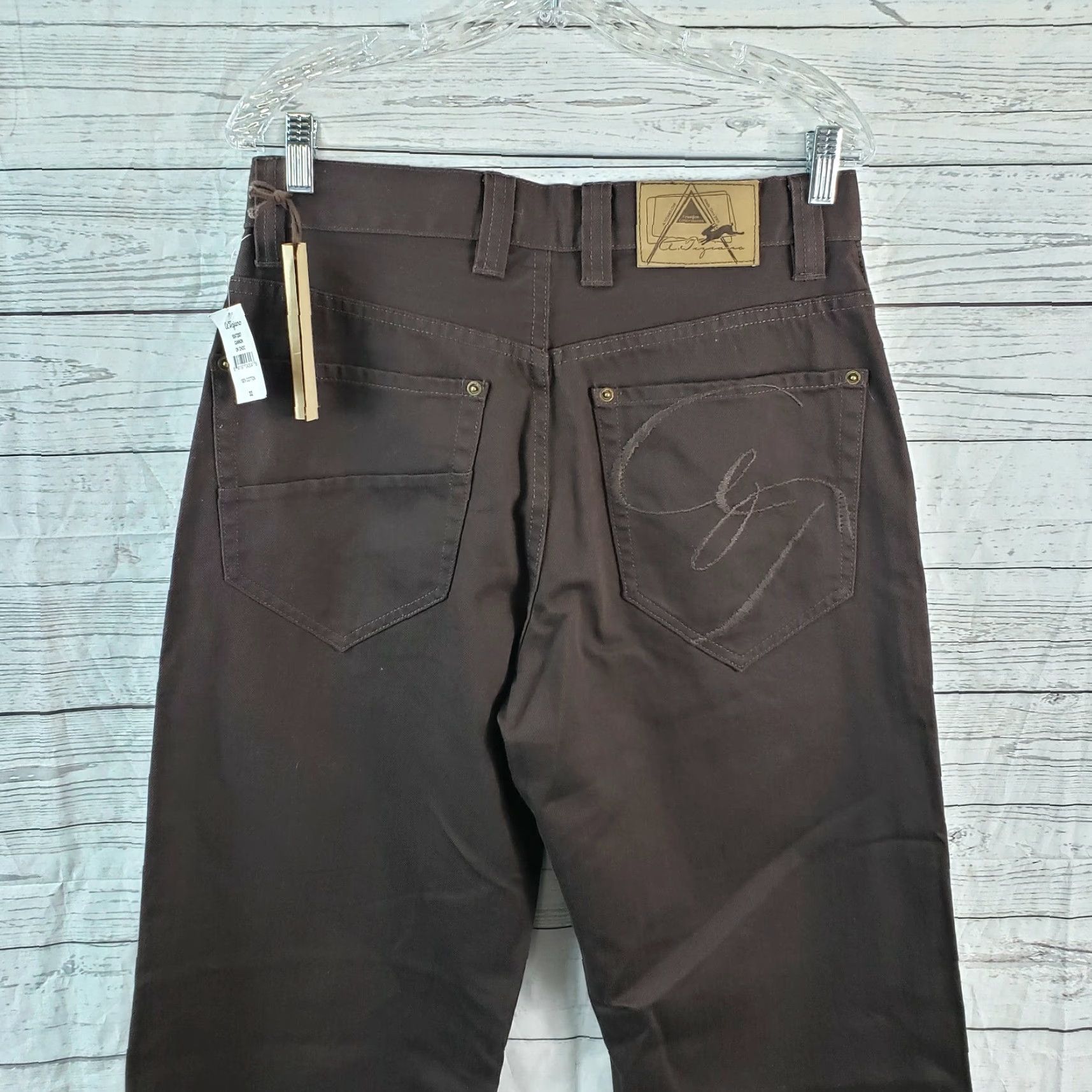 Vintage A. Tiziano Mens Jeans Sz 32 Brown Straight Leg Cotton Size US 32 / EU 48 - 4 Thumbnail
