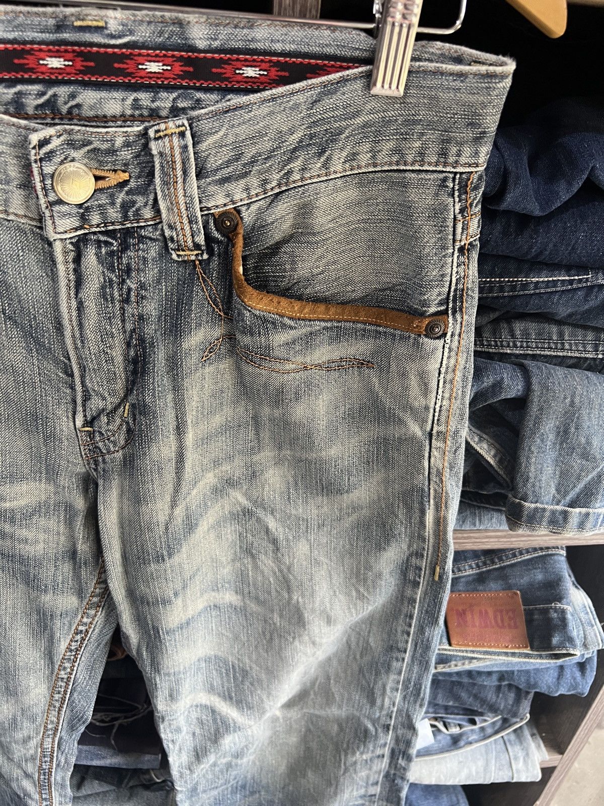 Edwin 🔥Edwin Exclusive Vintage XV Distressed Denim Size US 33 - 6 Thumbnail