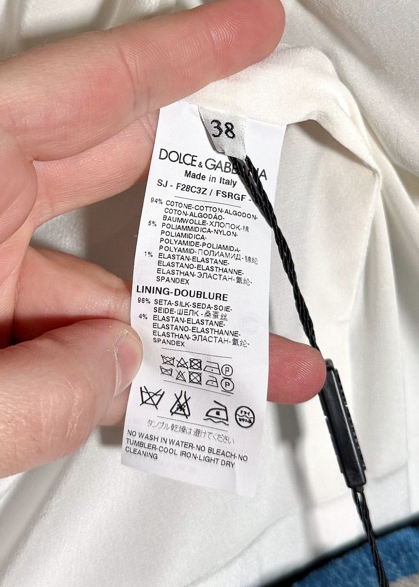 Dolce & Gabbana Dolce & Gabbana White Blue Striped Crystal Buttoned Jacket Size XS / US 0-2 / IT 36-38 - 9 Thumbnail