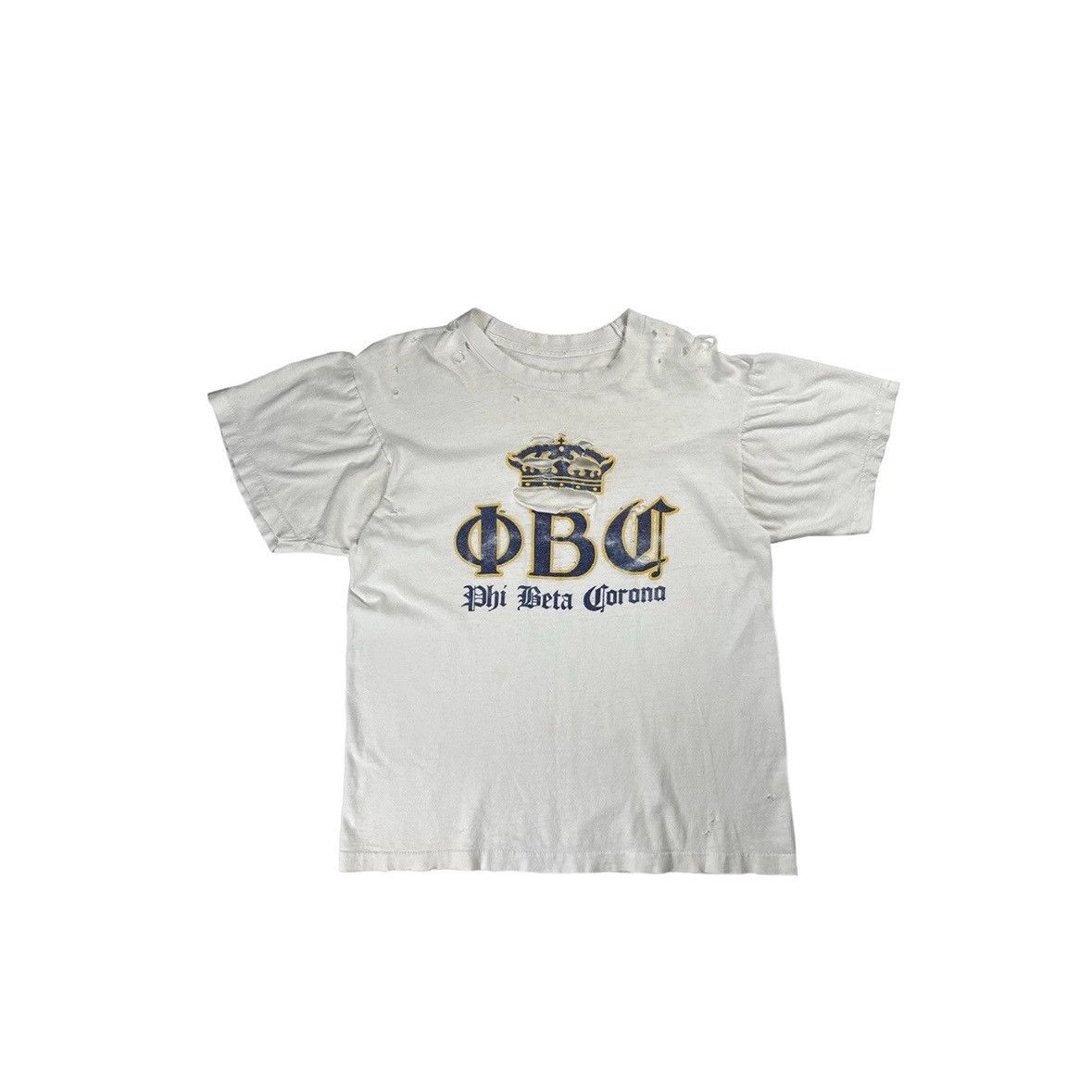 Vintage VINTAGE THRASHED FRATERNITY T-SHIRT Size US L / EU 52-54 / 3 - 1 Thumbnail