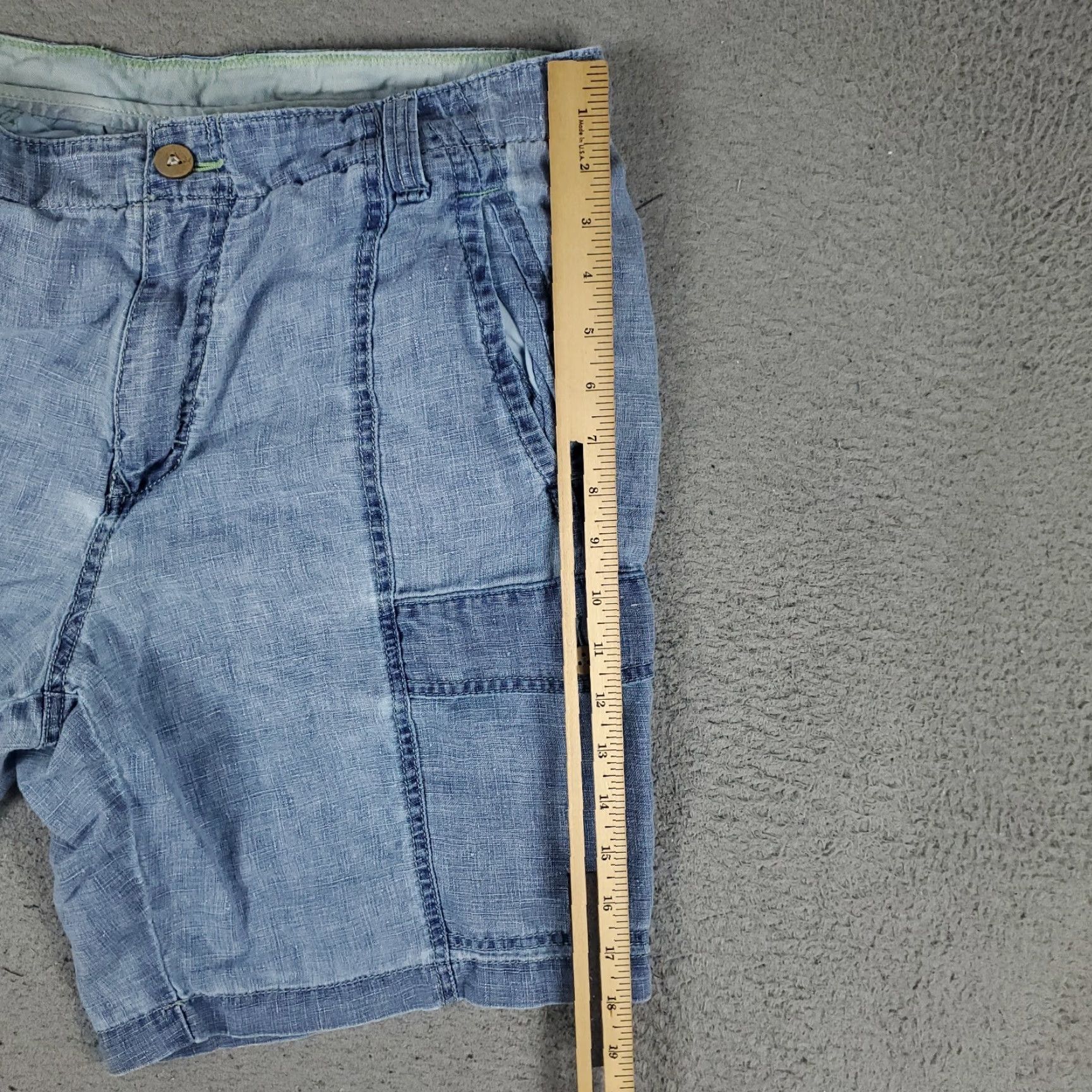 Tommy Bahama VINTAGE Tommy Bahama Cargo Shorts Mens 34 Blue Linen Outdoor Hiking Camping Casual Summer Size US 34 / EU 50 - 4 Thumbnail
