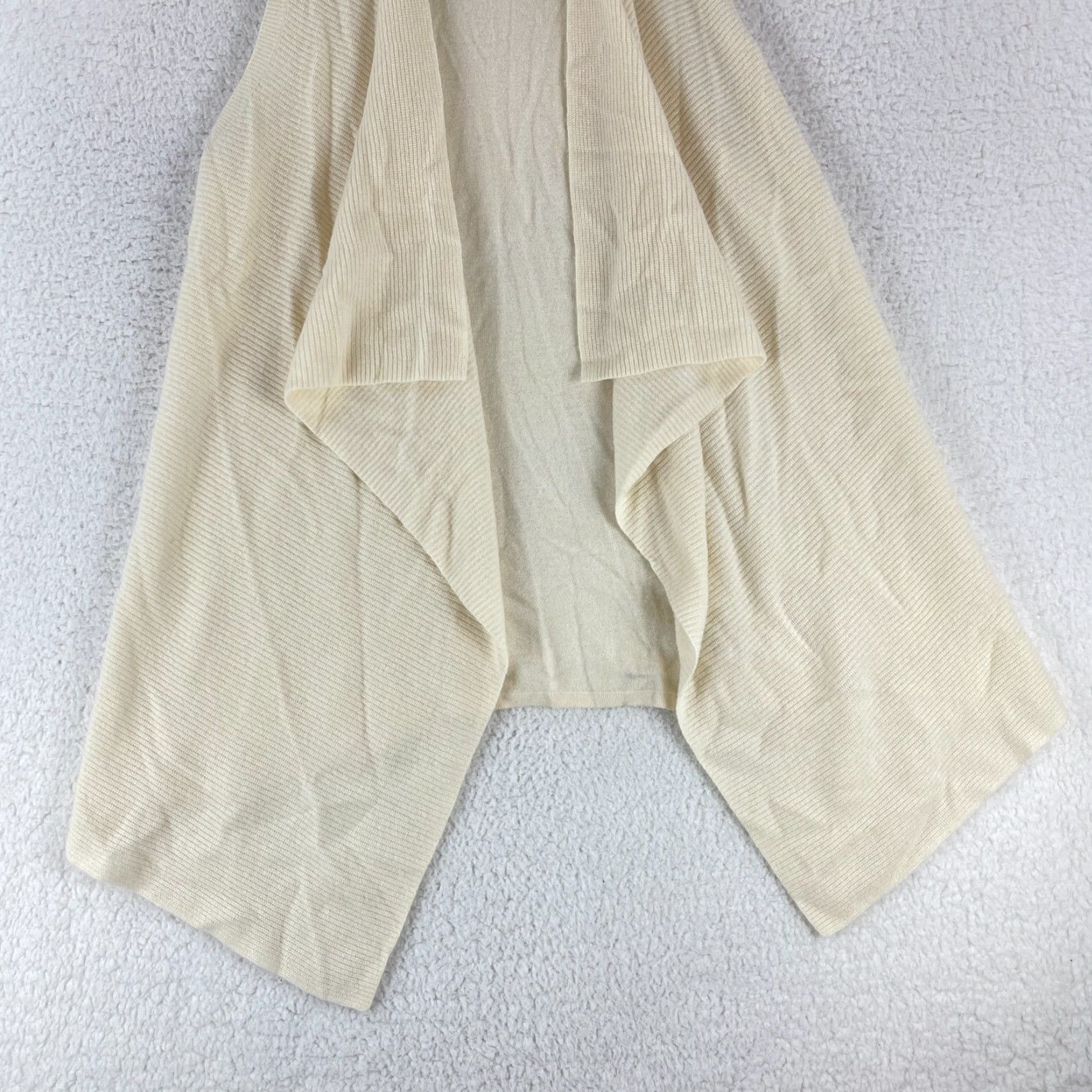 Vintage St. Tropez West Ivory 100% 2-Ply Cashmere Sweater Cardigan Womens Medium Size M / US 6-8 / IT 42-44 - 3 Thumbnail