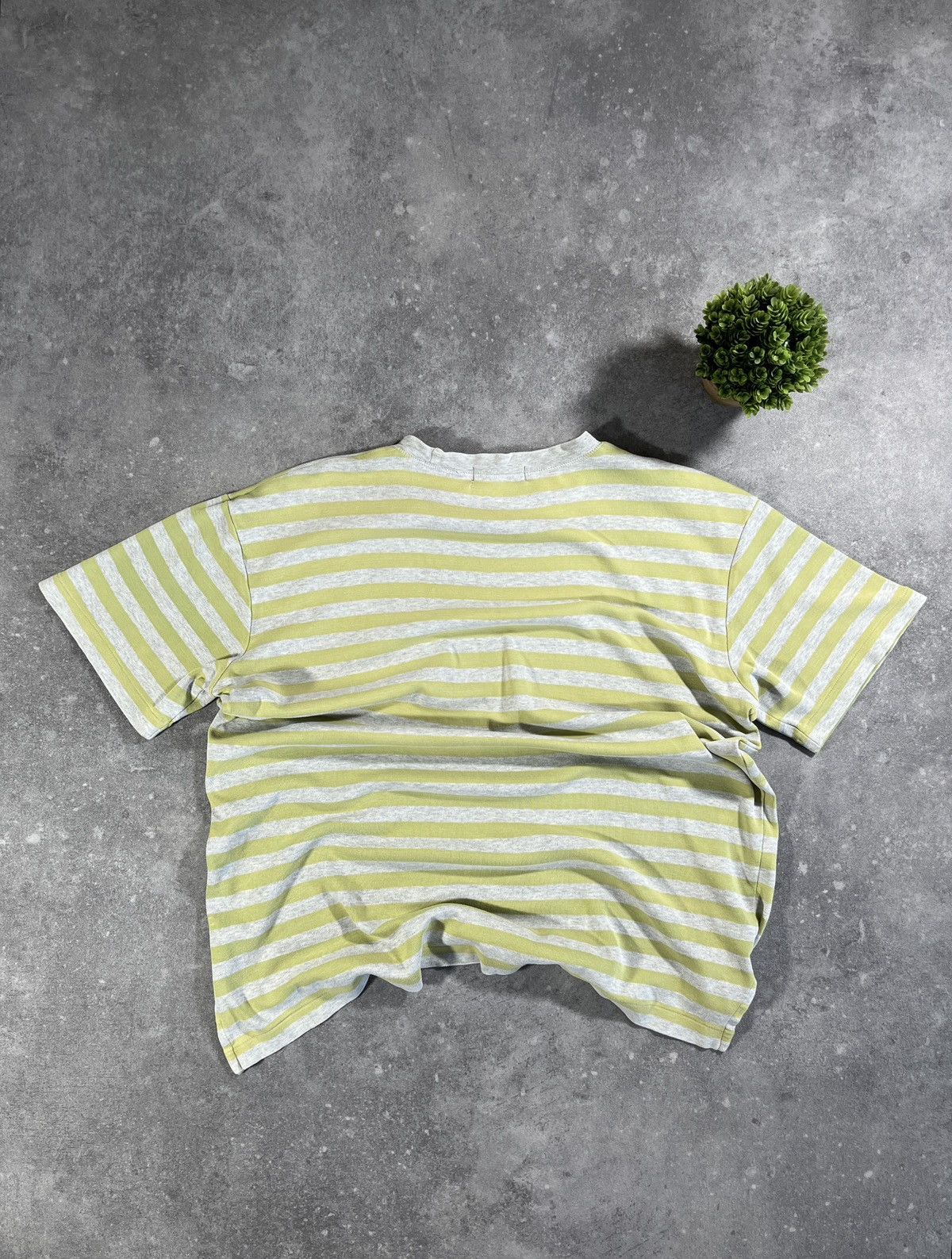 Vintage × Yves Saint Laurent Vintage Yves Saint Laurent Striped Boxy Fit T-Shirt Luxury Size US M / EU 48-50 / 2 - 7 Thumbnail