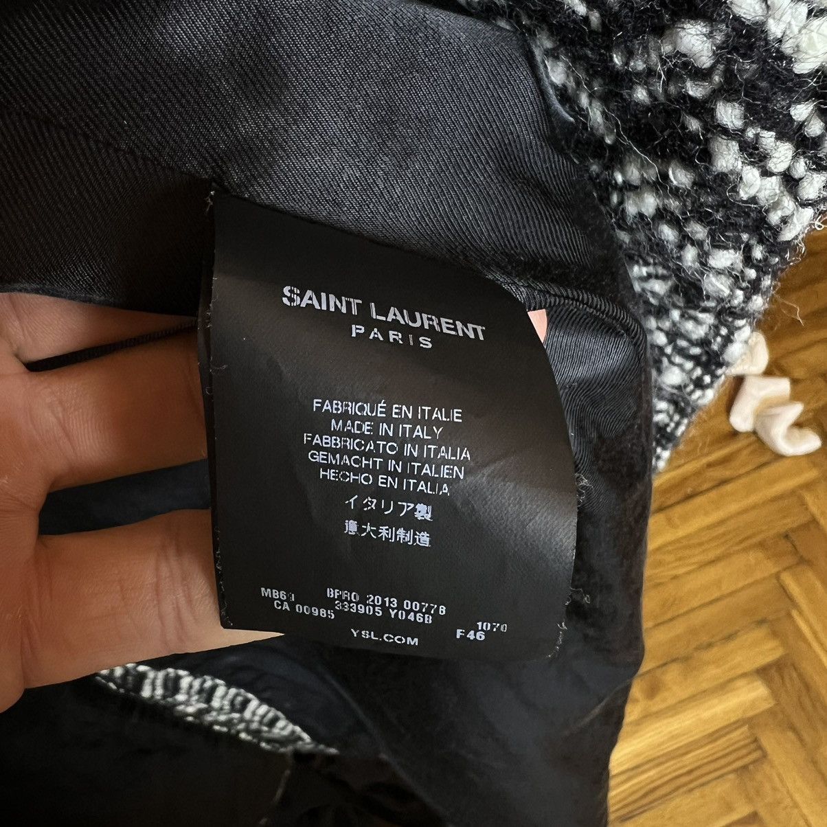 Saint Laurent Paris Saint Laurent Black White Coat Size M / US 6-8 / IT 42-44 - 5 Thumbnail
